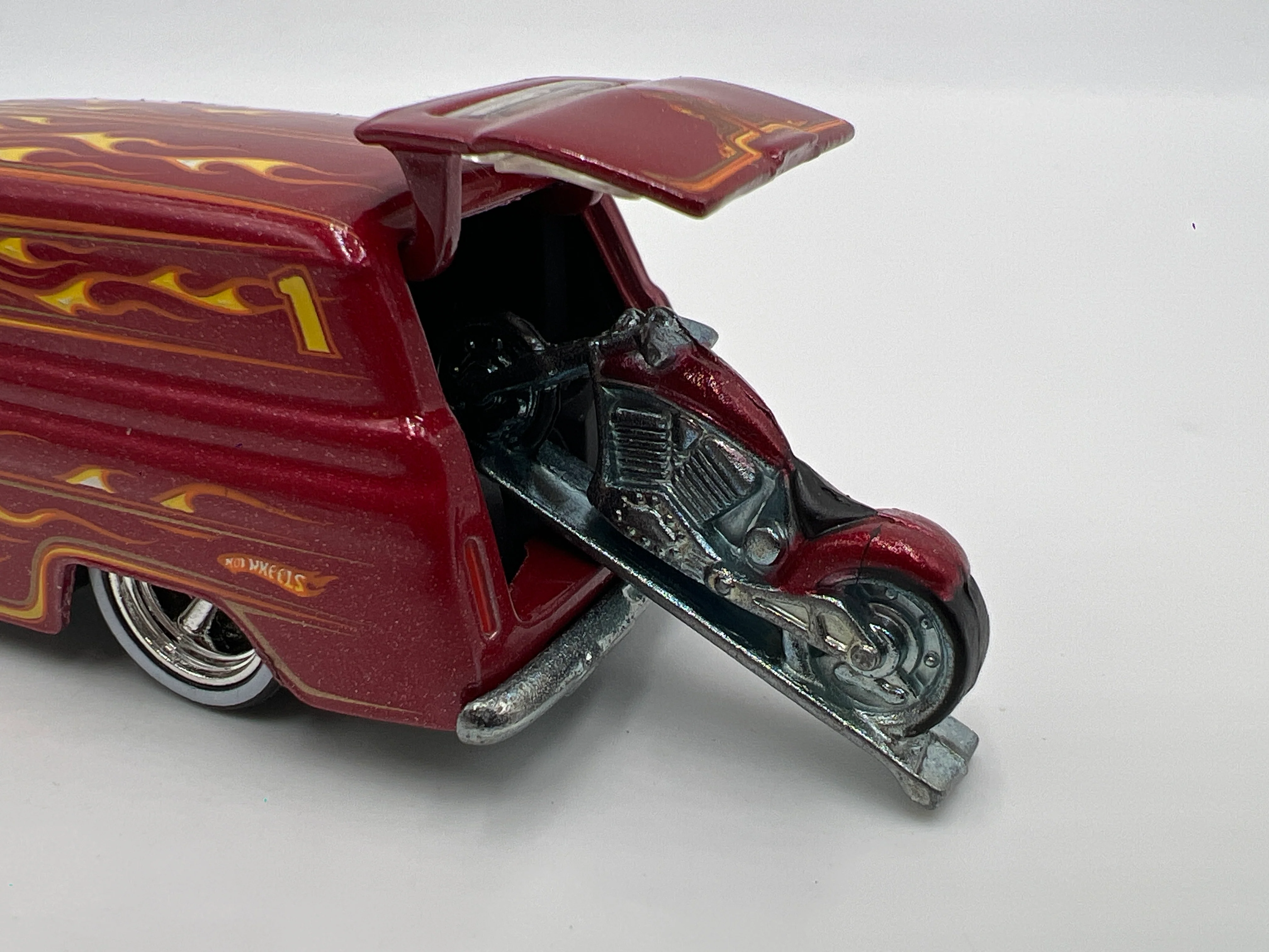2009 Hot Wheels 1/64 Kmart Mail In Promo #1 55 Chevy Panel Red Loose - Image 5