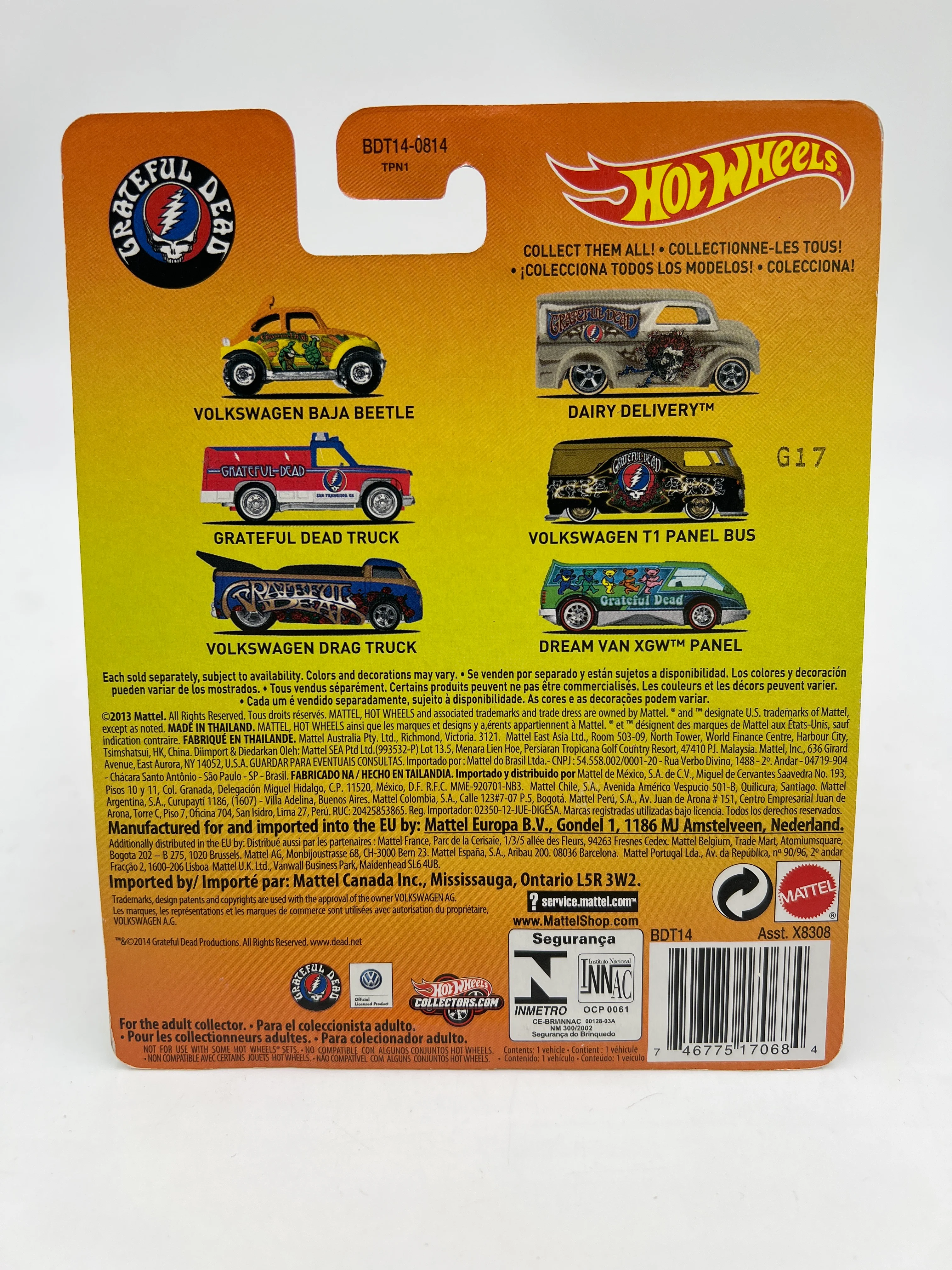 Hot Wheels Pop Culture Grateful Dead Full 6 Car Set W/Protectors VHTF - Image 6
