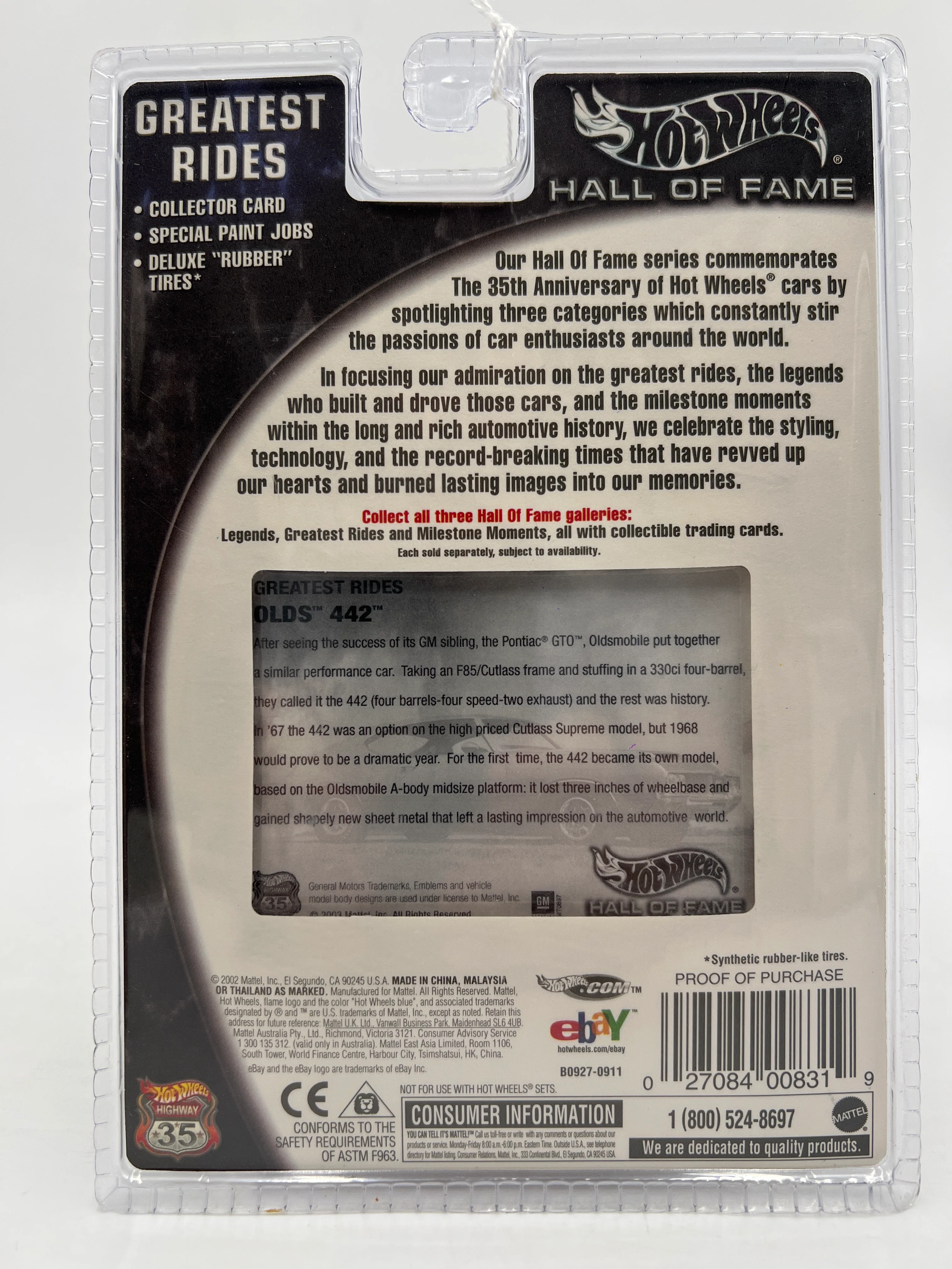 Hot Wheels Hall of Fame Greatest Rides Olds 442 Red 245R - Image 7
