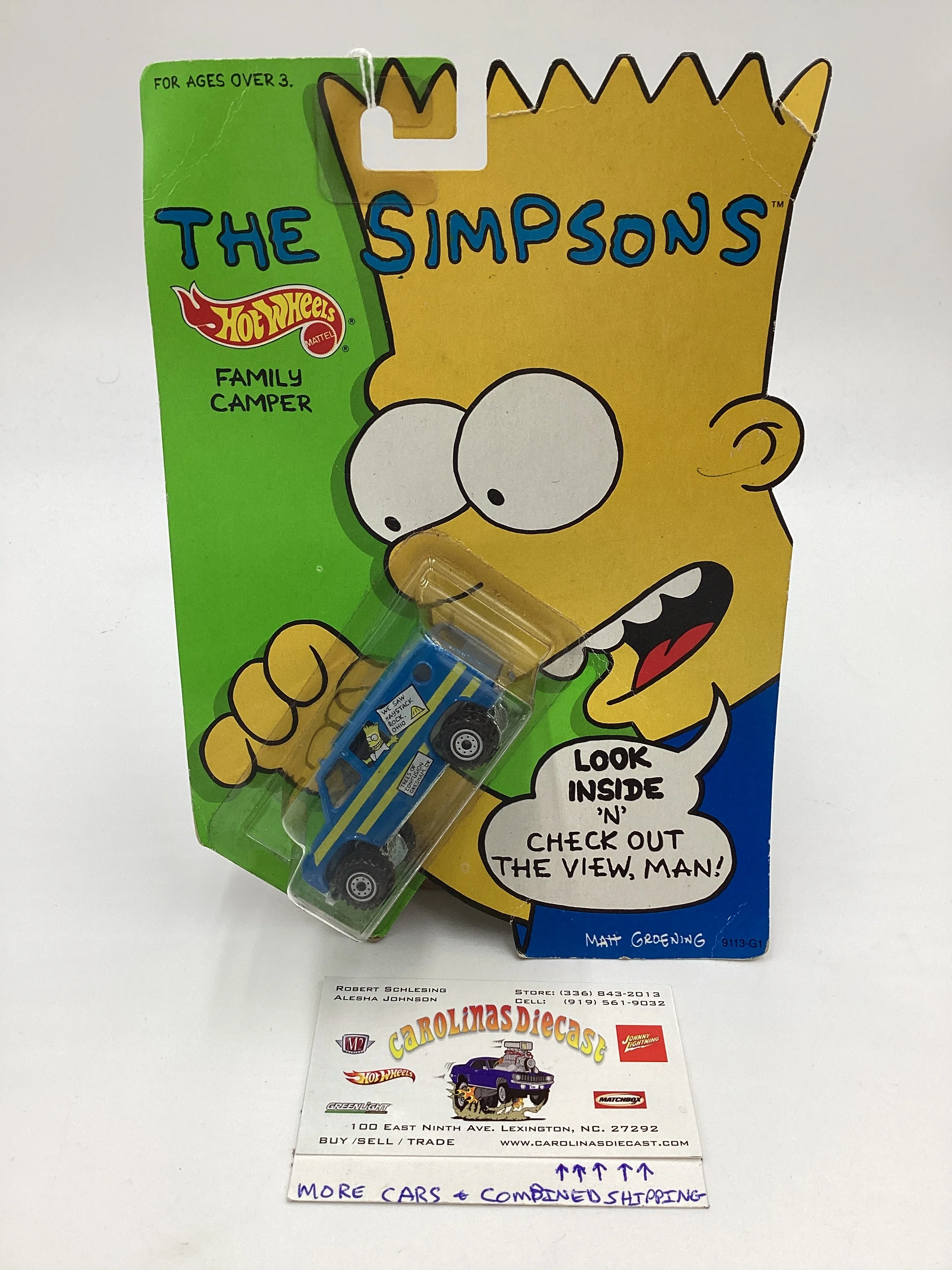 1990 Hot Wheels The Simpson Family Camper Blue