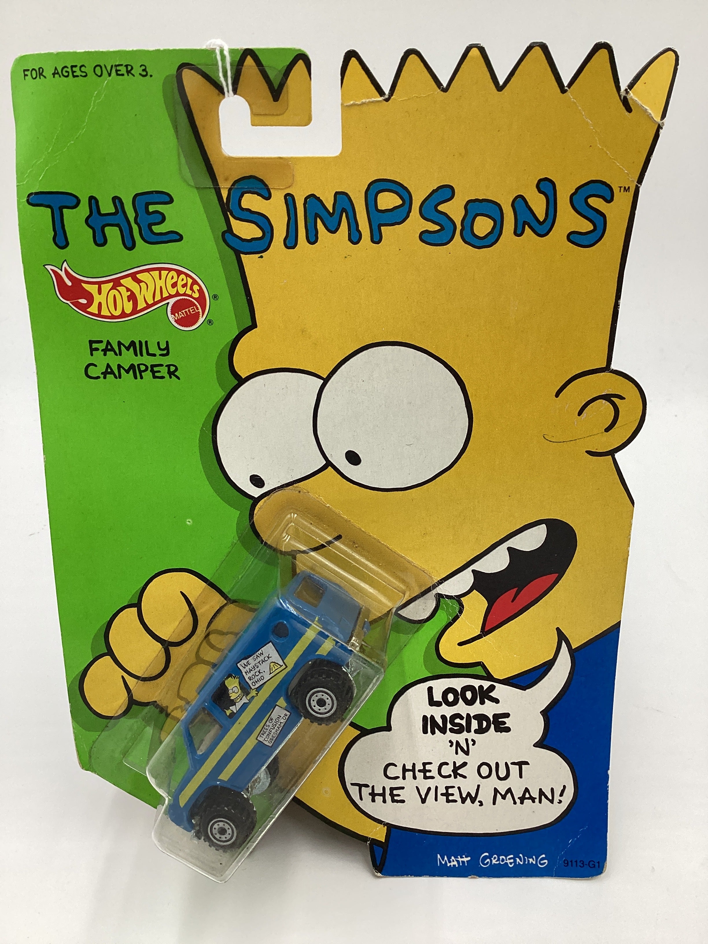 1990 Hot Wheels The Simpson Family Camper Blue - Image 2