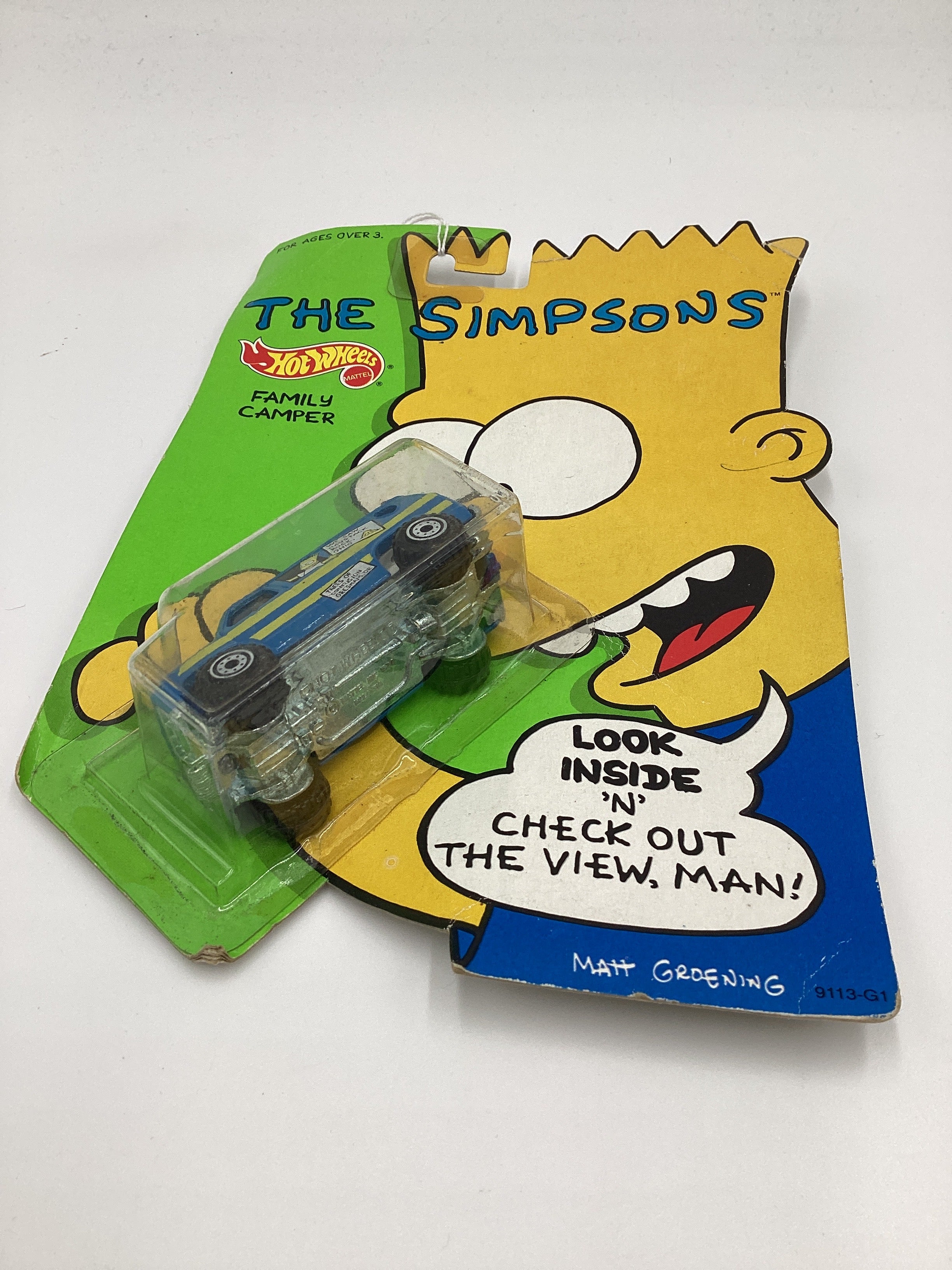 1990 Hot Wheels The Simpson Family Camper Blue - Image 6