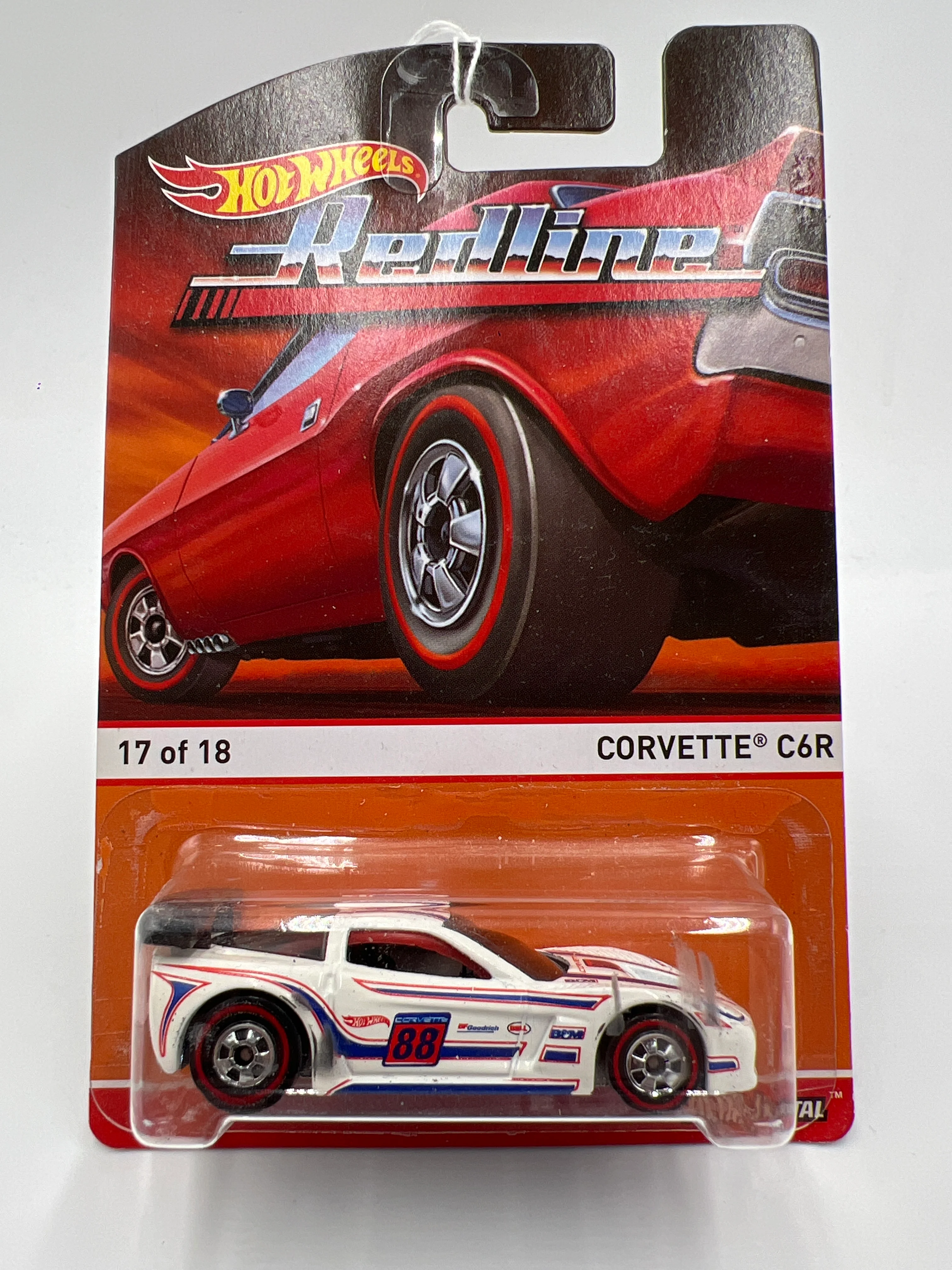 Hot Wheels Heritage Redline #17 Corvette C6R White 160N - Image 2