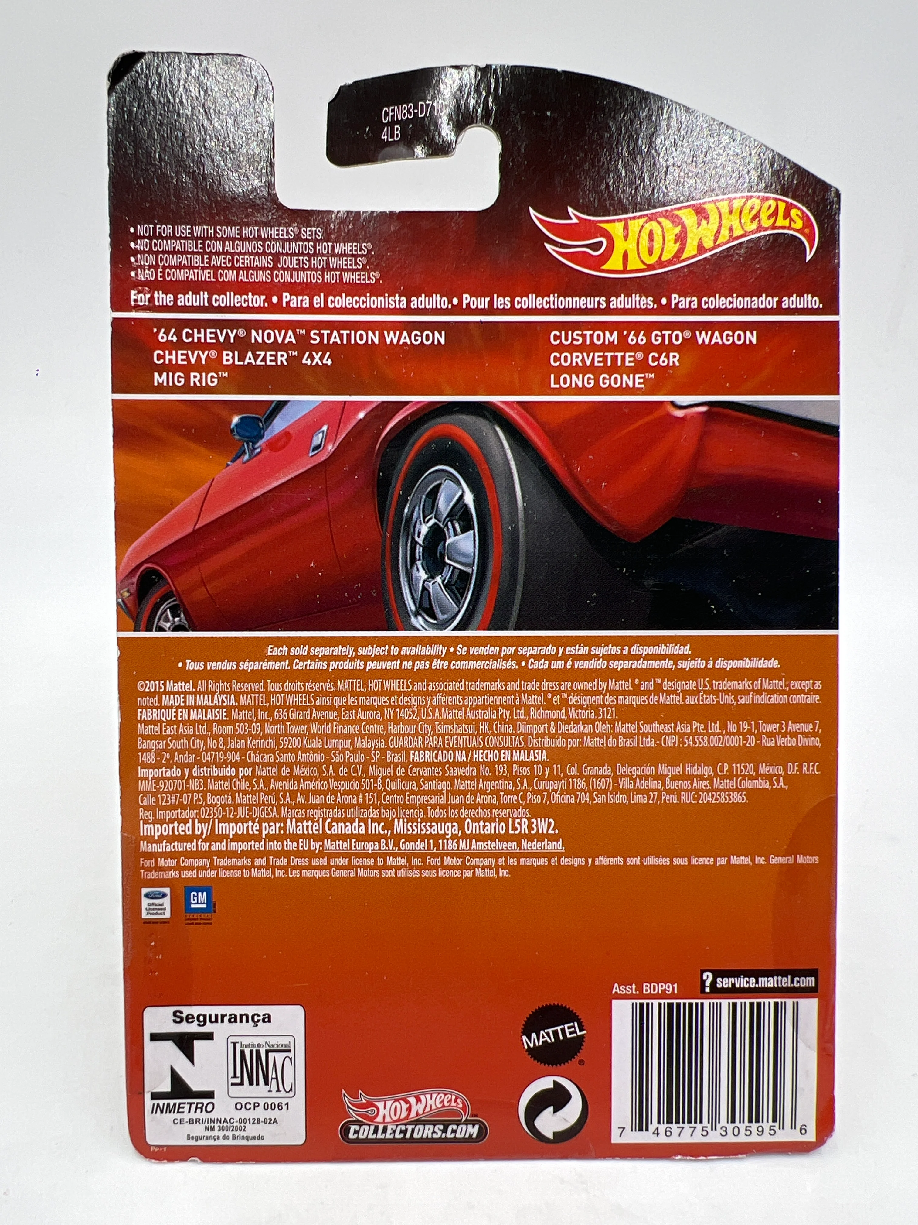 Hot Wheels Heritage Redline #18 Long Gone Gold - Image 2