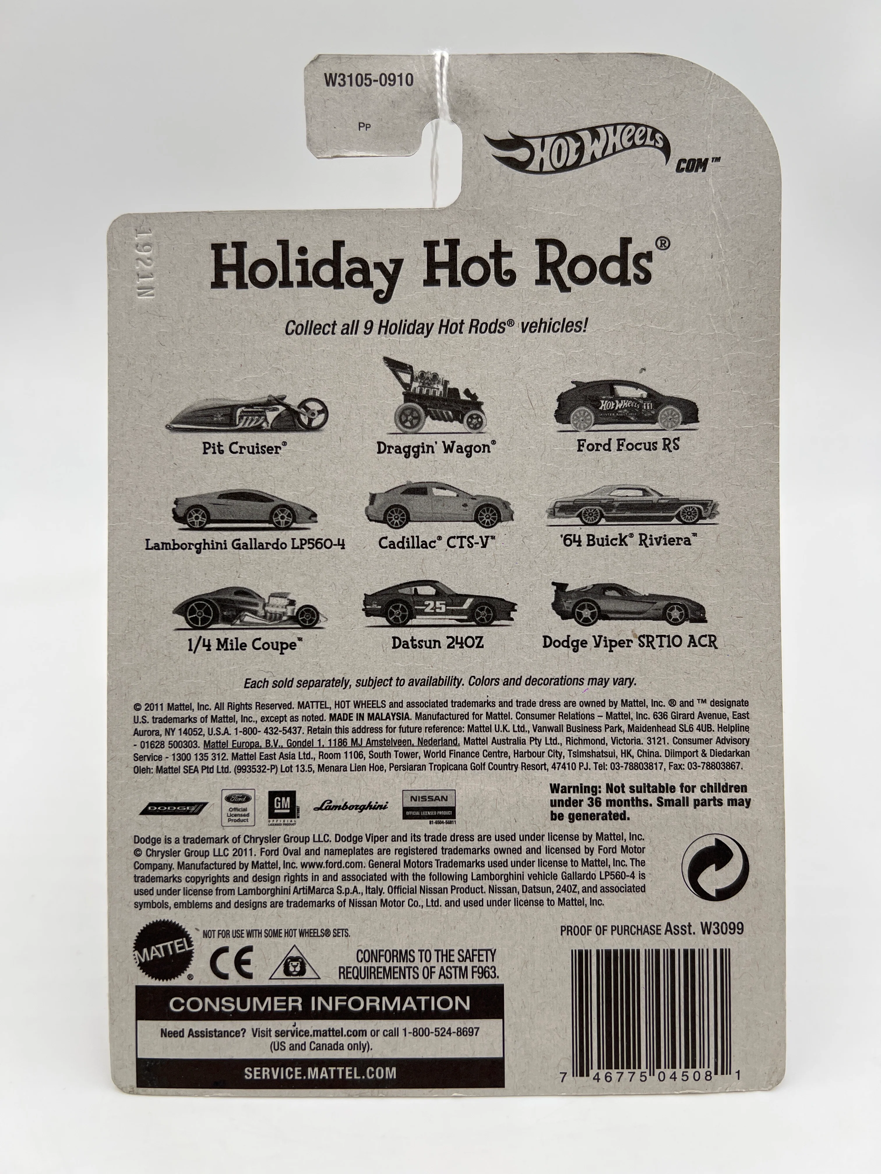 Hot Wheels Holiday Hot Rods 64 Buick Riviera White/Red 160O - Image 7