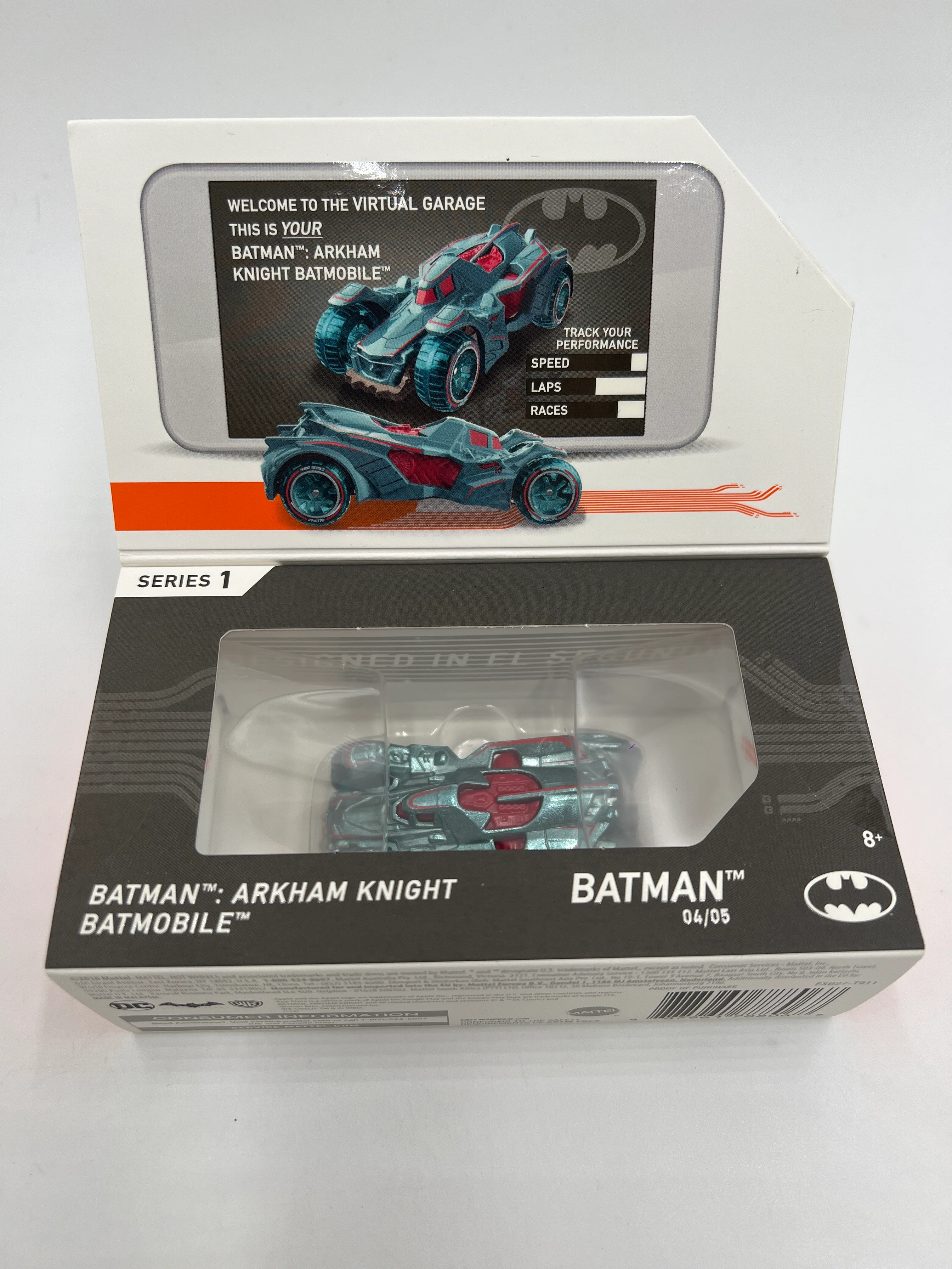 Hot Wheels iD Batman Series 1 #4 Arkham Knight Batmobile Light Blue Sealed - Image 2