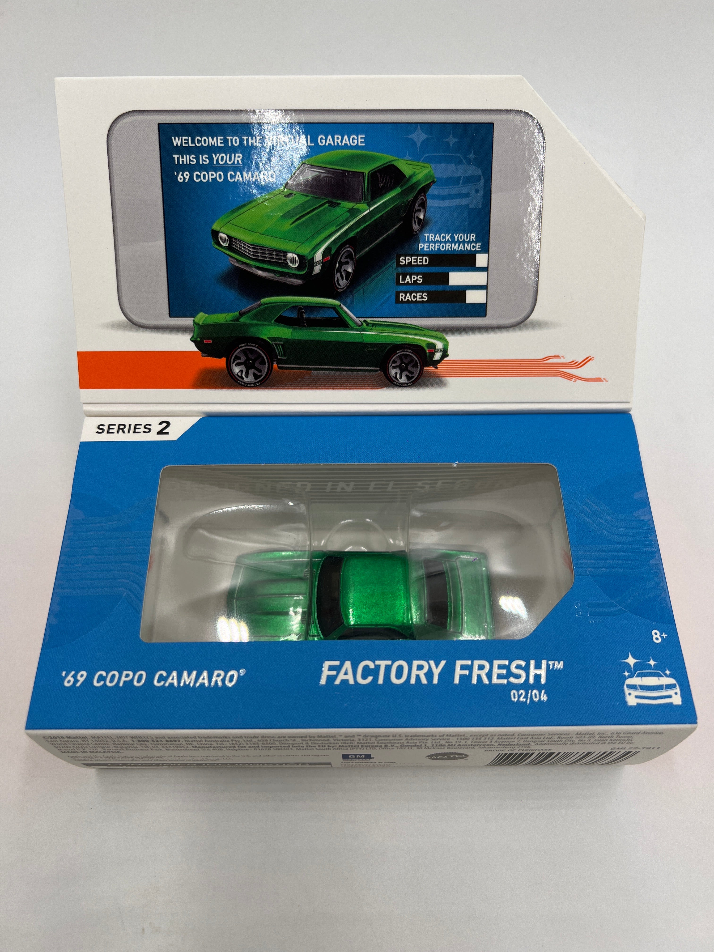 Hot Wheels iD Factory Fresh Series 2 #2 69 Copo Camaro Green Sealed - Image 2