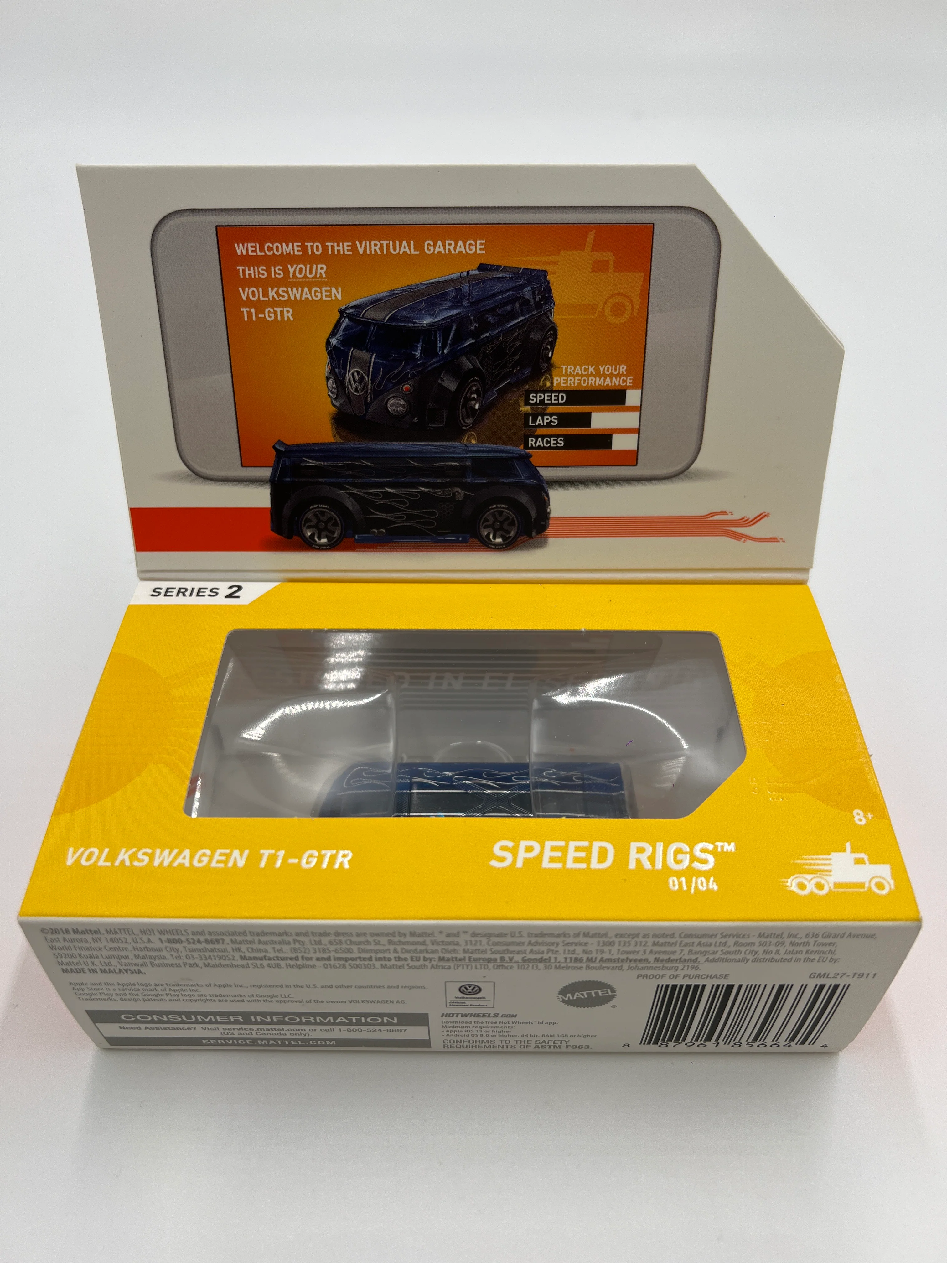 Hot Wheels iD Speed Rigs Series 2 #1 Volkswagen T1- GTR Blue Opened - Image 7