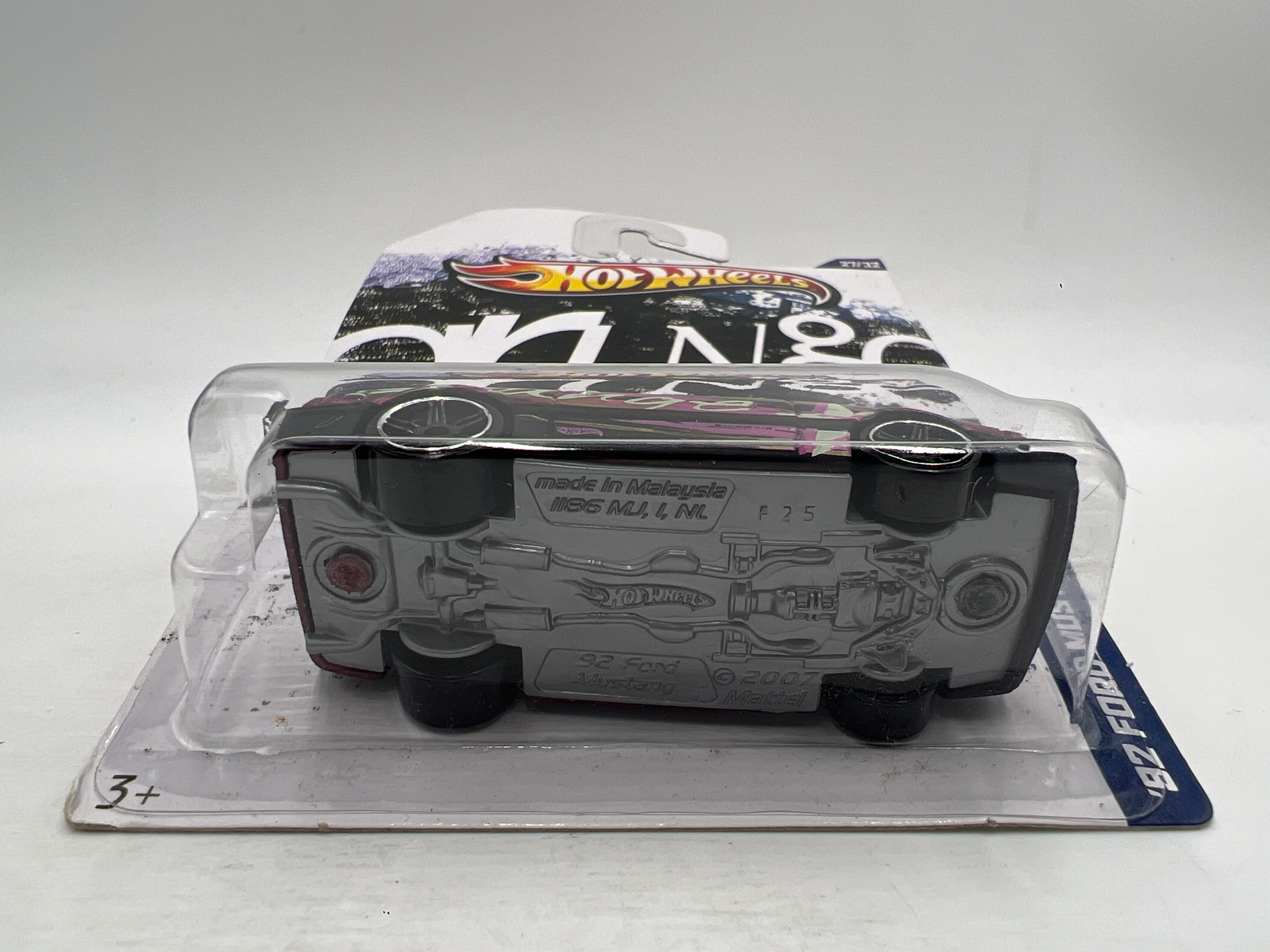 Hot Wheels Jukebox Grunge #27 92 Ford Mustang Foxbody Red W/Protector - Image 5