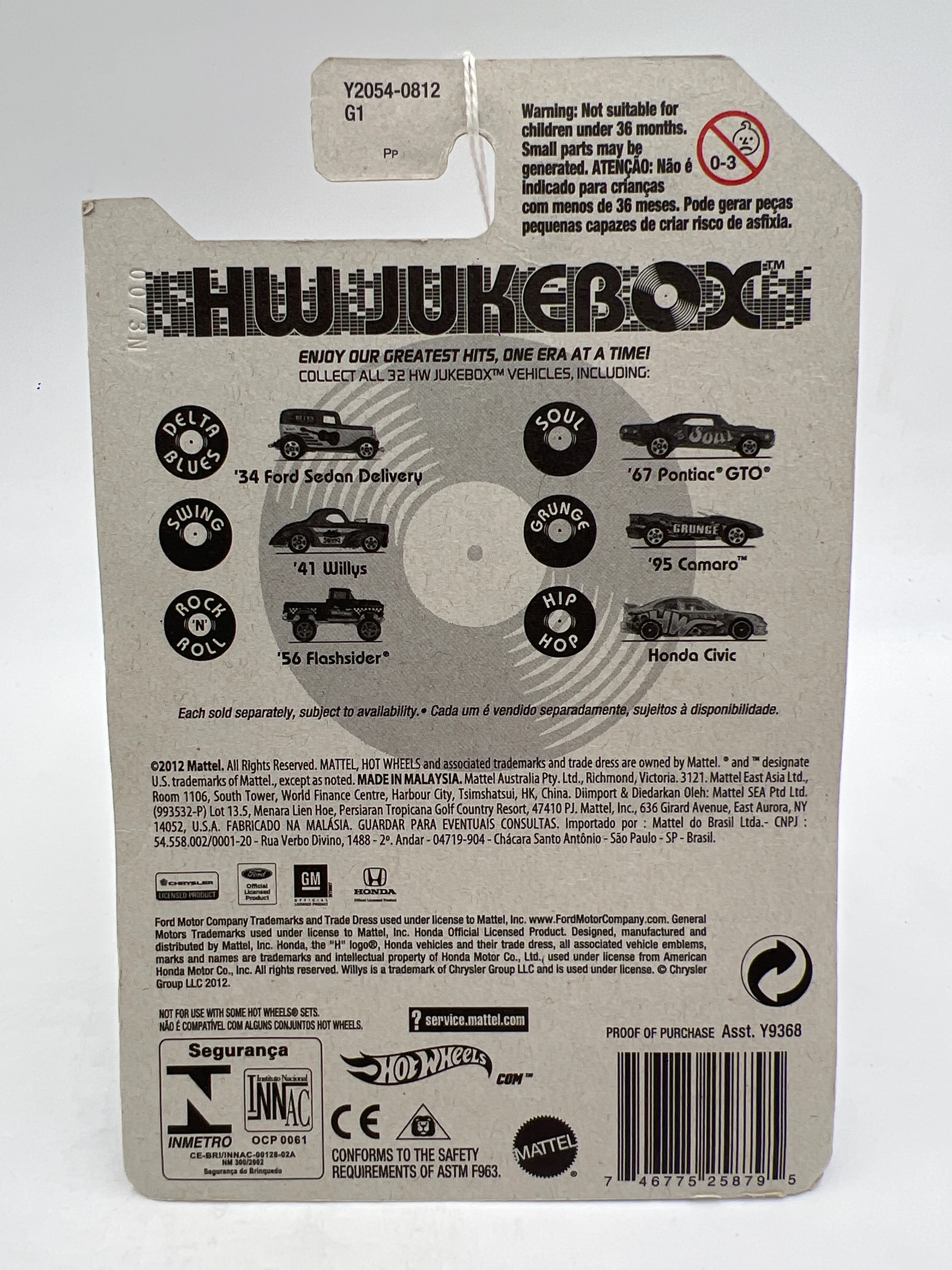 Hot Wheels Jukebox Rock N Roll #9 56 Flashsider Black 165D - Image 2