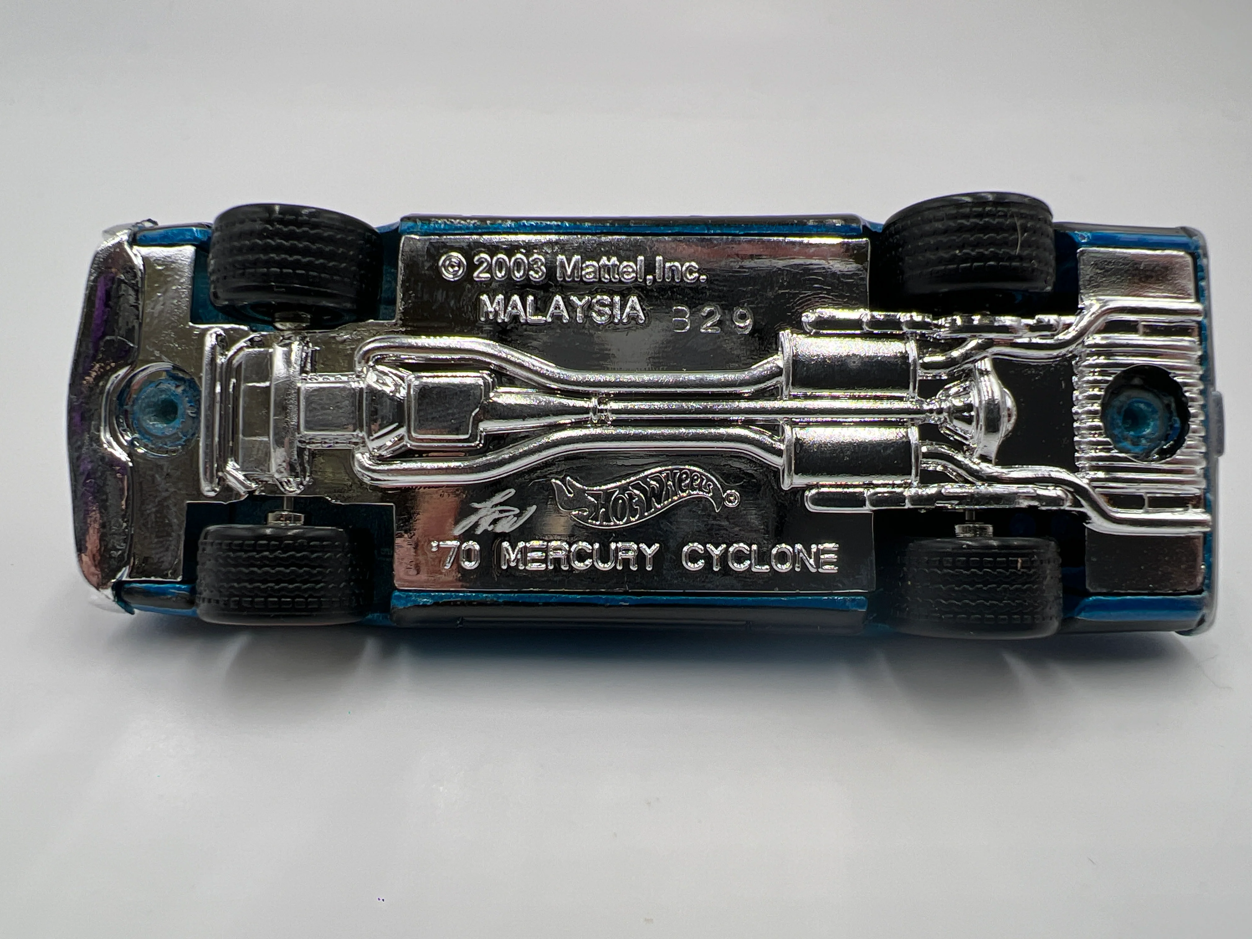 Hot Wheels Larrys Garage Chase Premium 70 Mercury Cyclone Blue Loose - Image 5