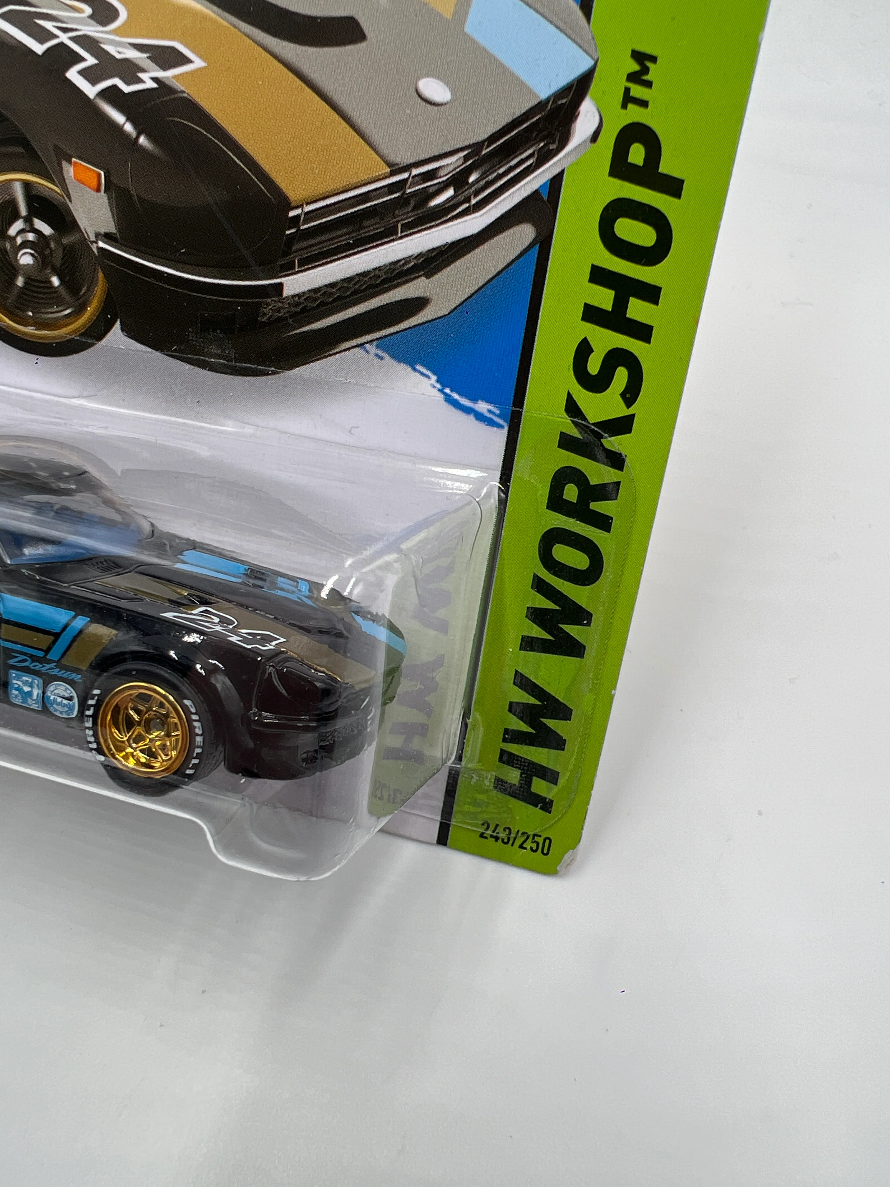 Hot Wheels Datsun 240Z Black Wheel Swap Custom On Card W/Protector SR - Image 4