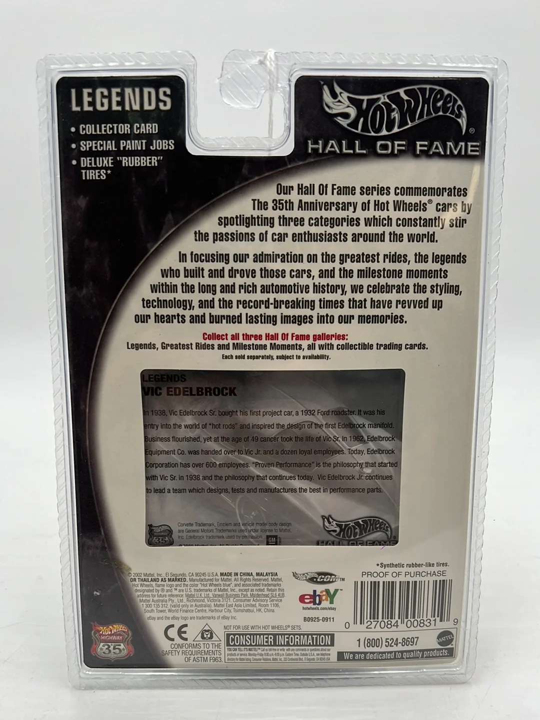 Hot Wheels Legends Hall of Fame Corvette Stingray Vic Edelbrock 272I - Image 6