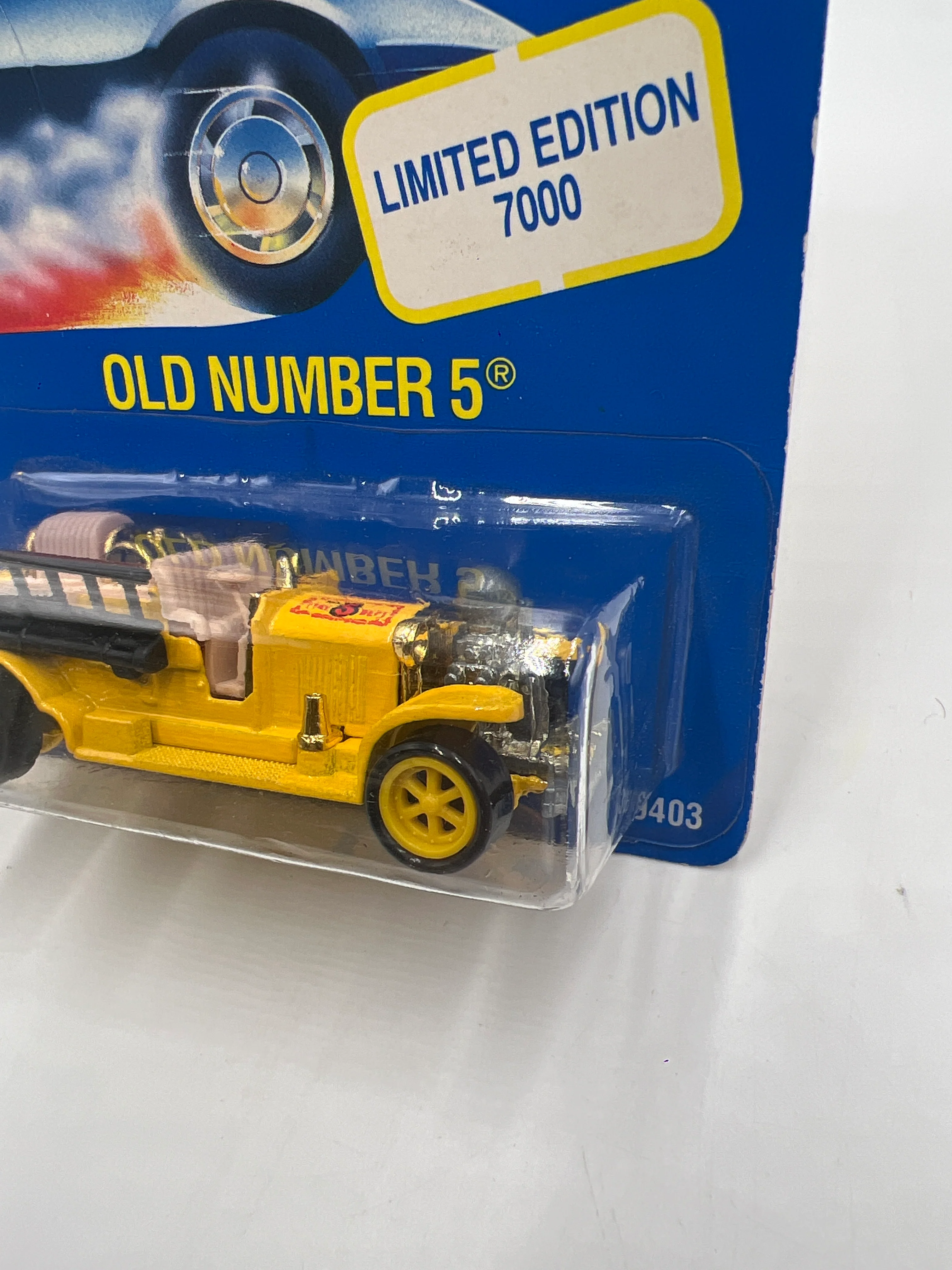 1993 Hot Wheels Limited Edition 1/7000 Old Number 5 Yellow W/Protector - Image 4