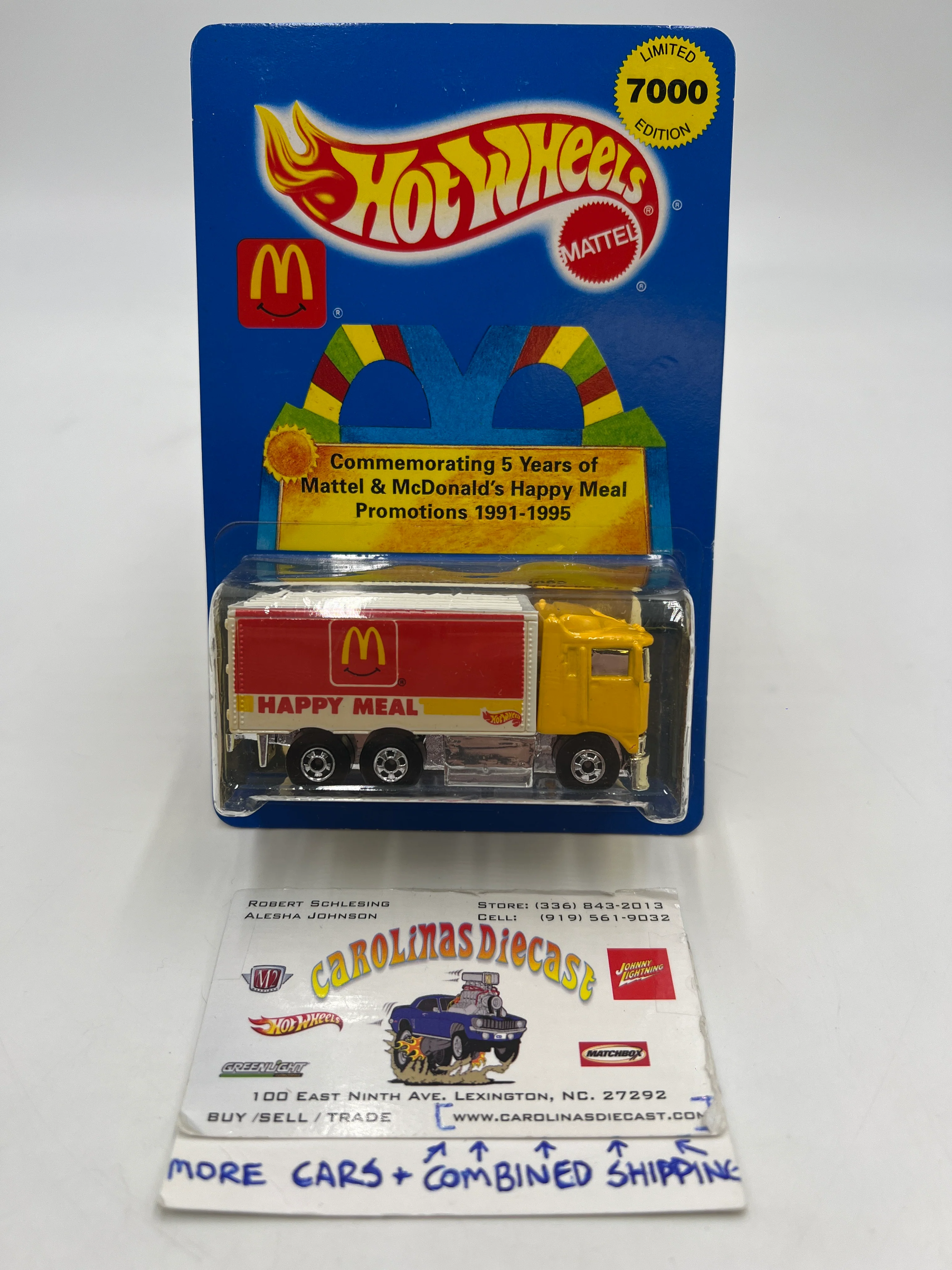 Hot Wheels Limited Edition 1/7000 1991-1995 McDonald’s Happy Meal Promo Hiway Hauler W/Protector