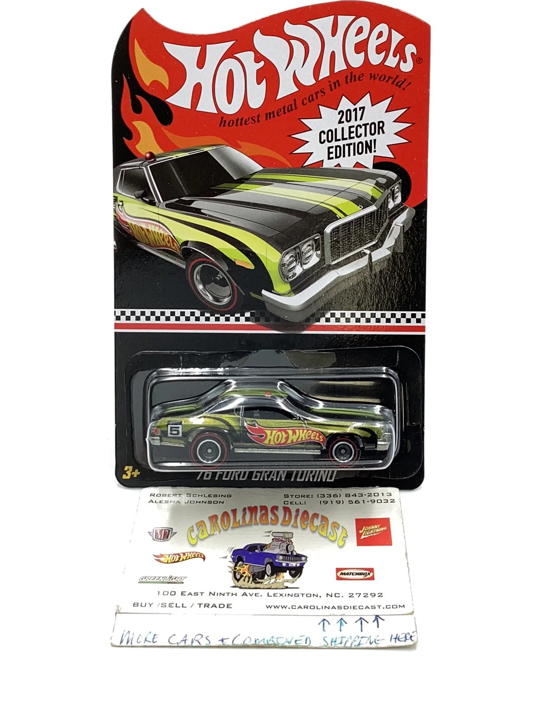 Hot Wheels Mail in 2017 Collectors Edition RLC 1976 Ford Gran Torino with protector