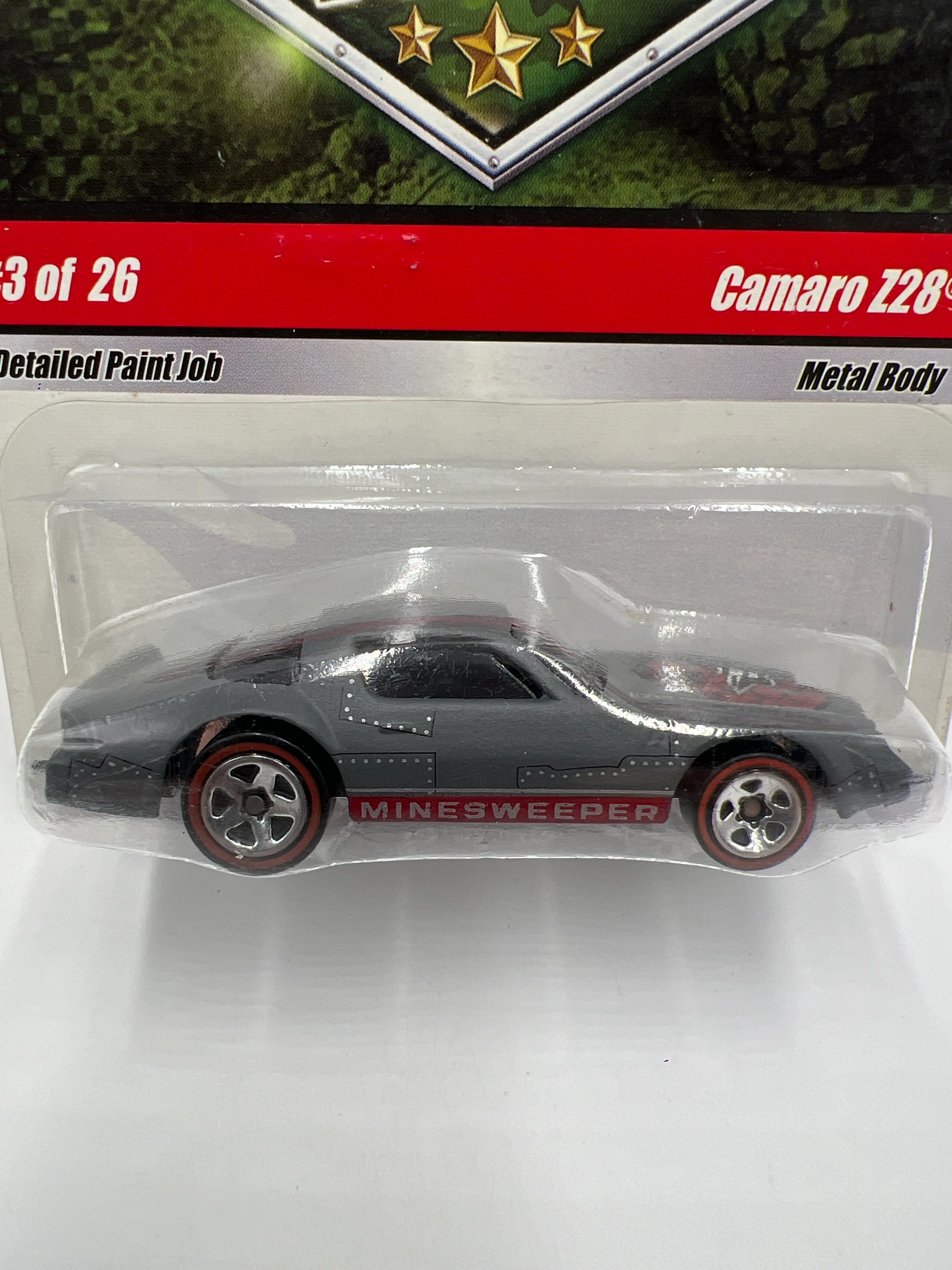 Hot Wheels Military Rods #3 Camaro Z28 Gray W/Protector - Image 2