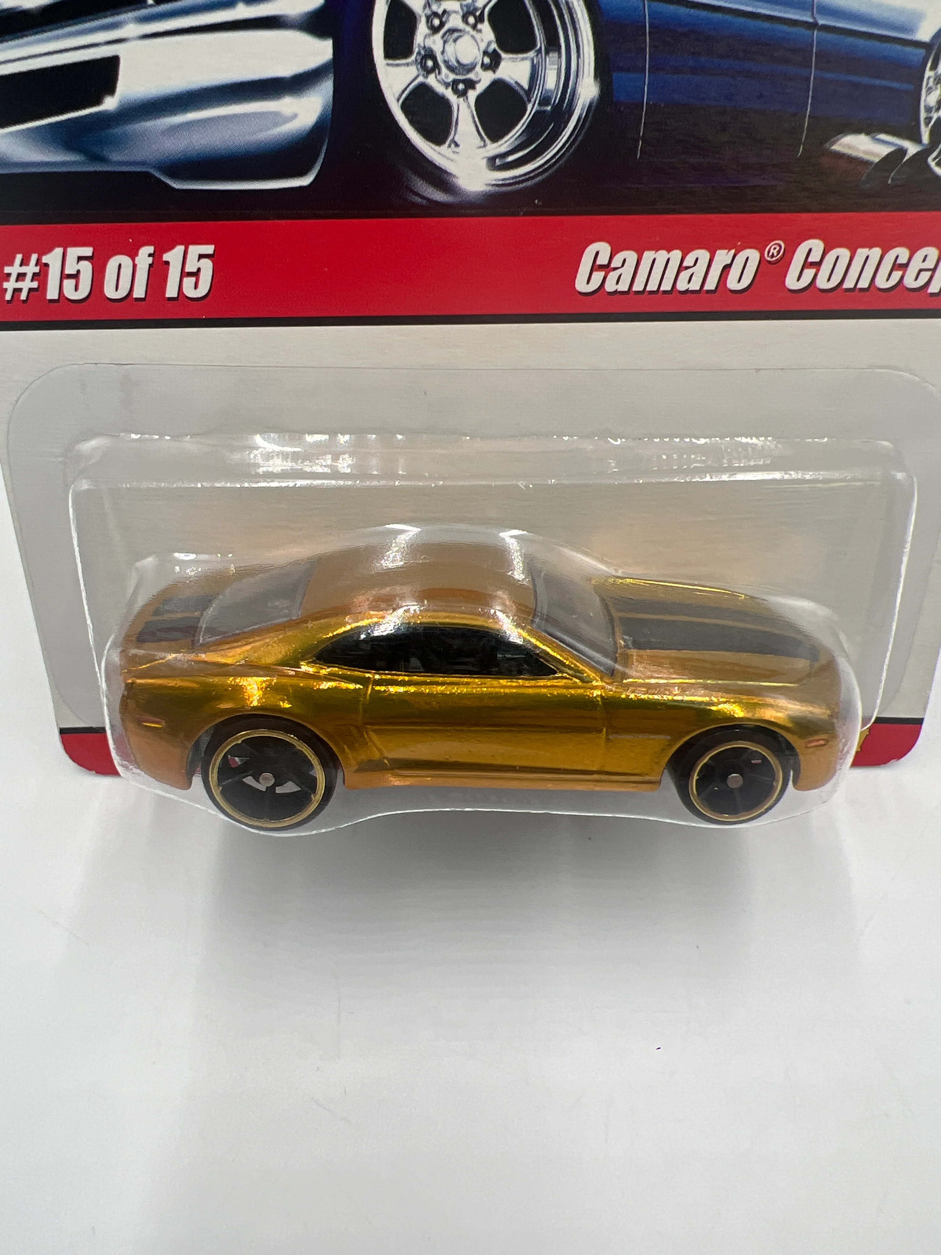 Hot Wheels Modern Classics #15 Camaro Concept Gold W/Protector - Image 3