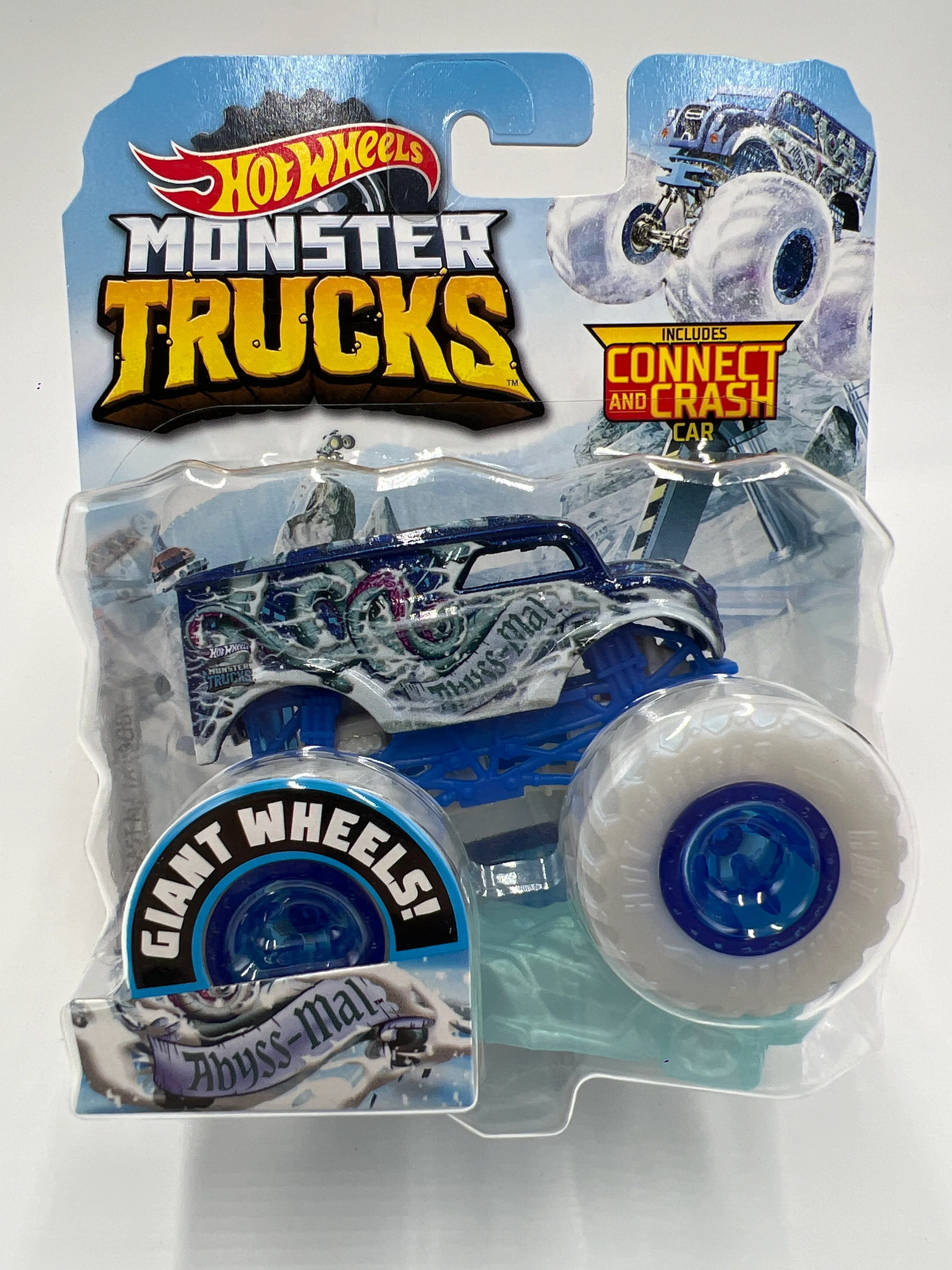Hot Wheels Monster Trucks Blizzard Bashers Abyss-Mal W/Protector - Image 2