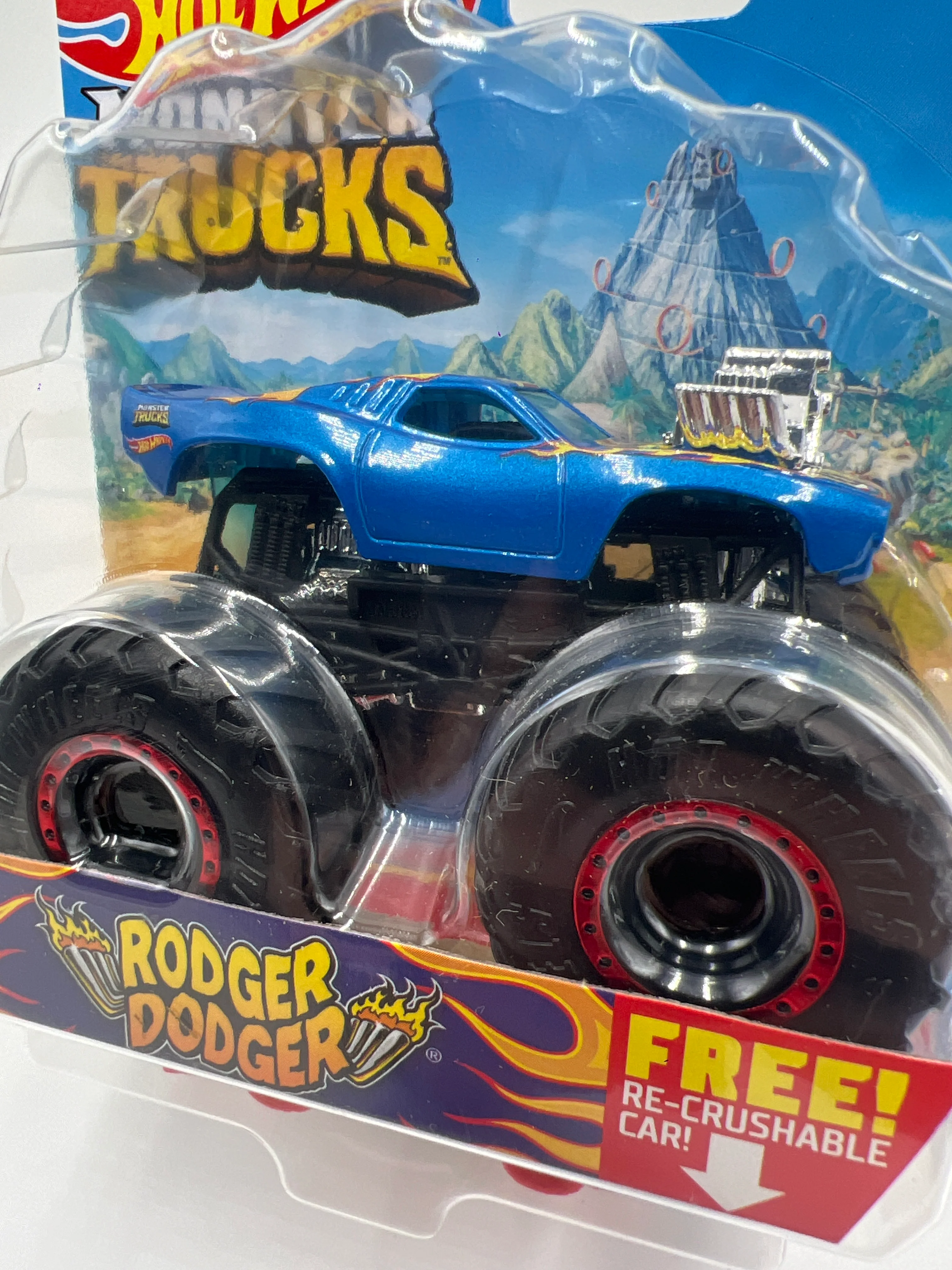 Hot Wheels Monster Trucks Crash Legends #2 Rodger Dodger Blue 129F - Image 2