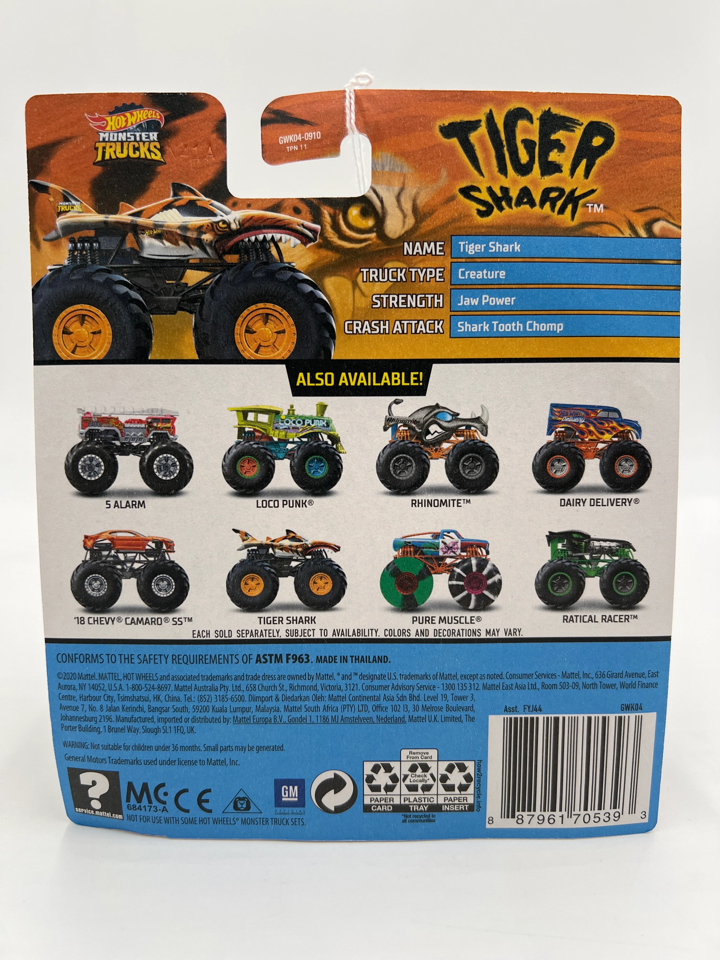 Hot Wheels Monster Trucks HW MT Live #11 Tiger Shark 132D - Image 6