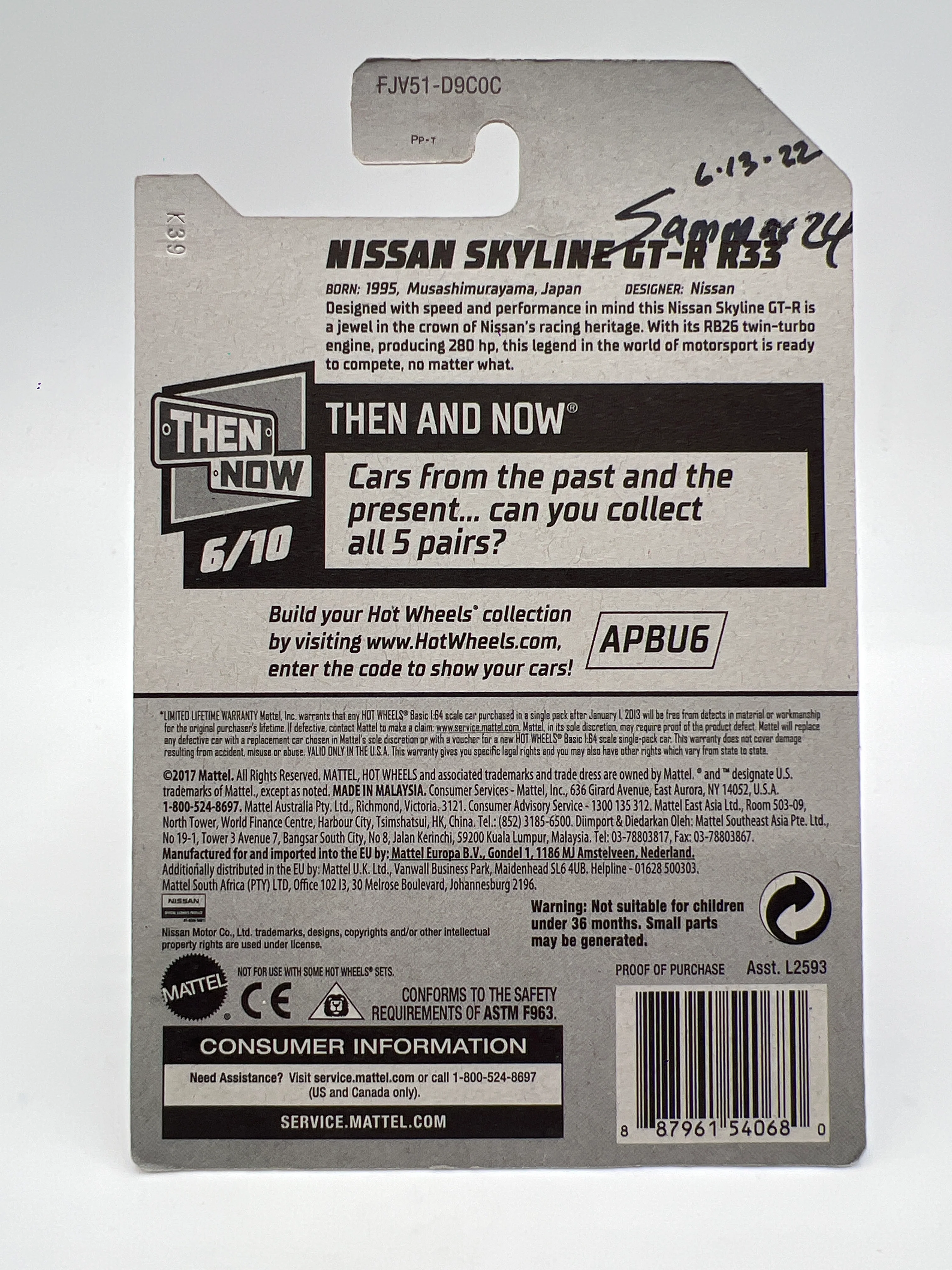 Hot Wheels Nissan Skyline GT-R R33 Blue Wheel Swap Custom On Card W/Protector SR - Image 7