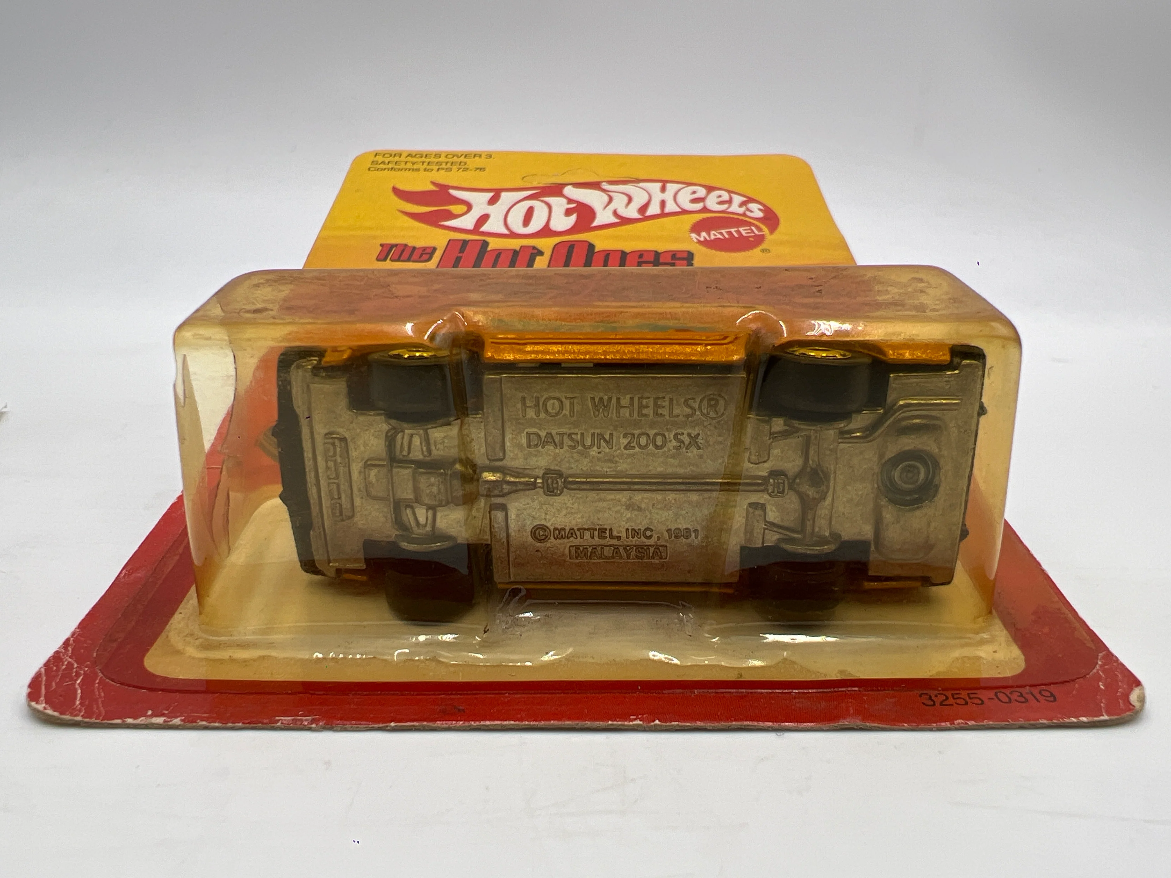Hot Wheels Original 1982 The Hot Ones #3255 Datsun 200SX Unpunched W/Protector Bad Card/Blister - Image 5
