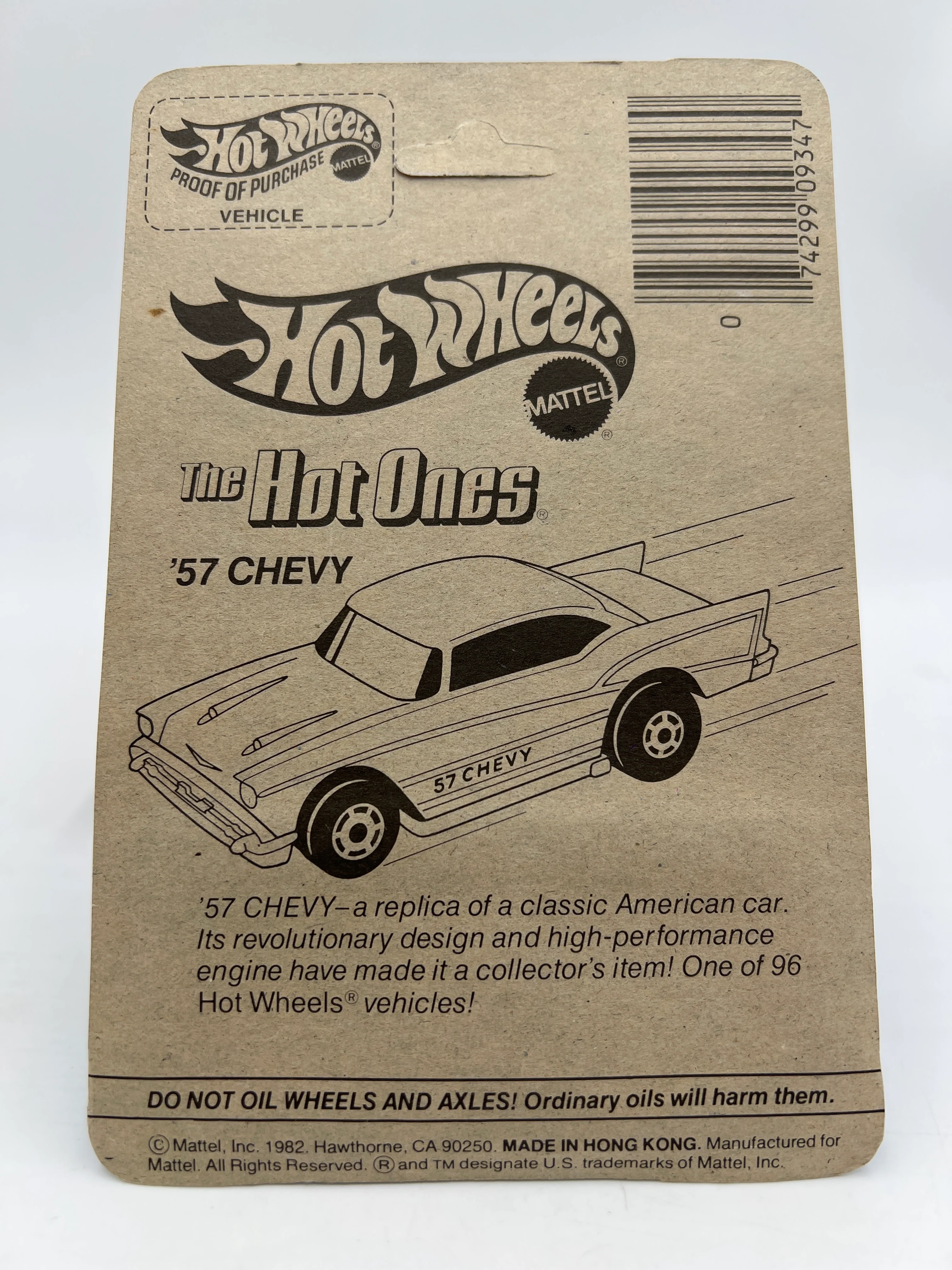 Hot Wheels Original 1982 #2013 57 T-Bird Red Unpunched W/Protector Blister Not Perfect - Image 8
