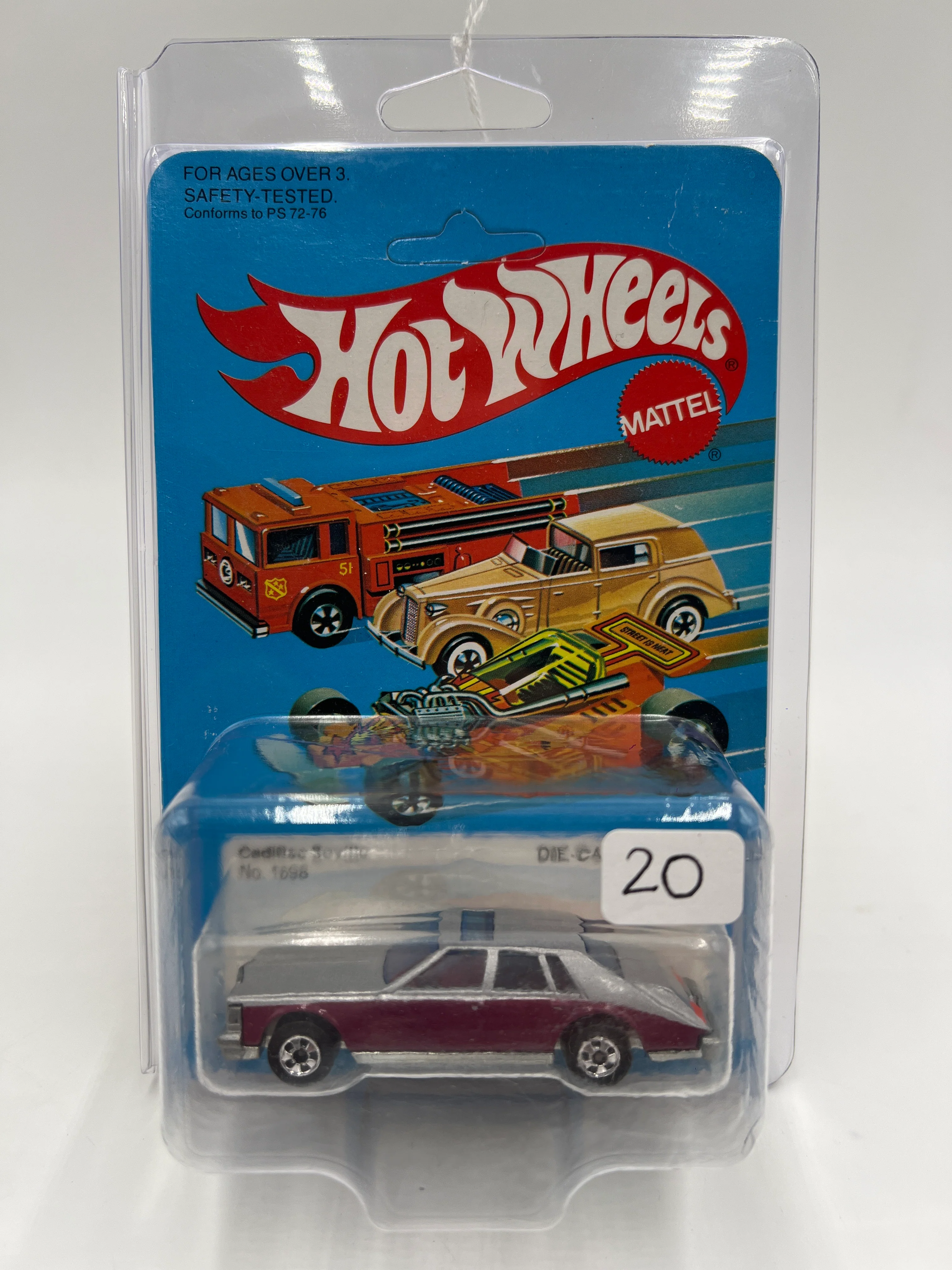 Hot Wheels Original 1982 #1698 Cadillac Seville Unpunched W/Protector - Image 7