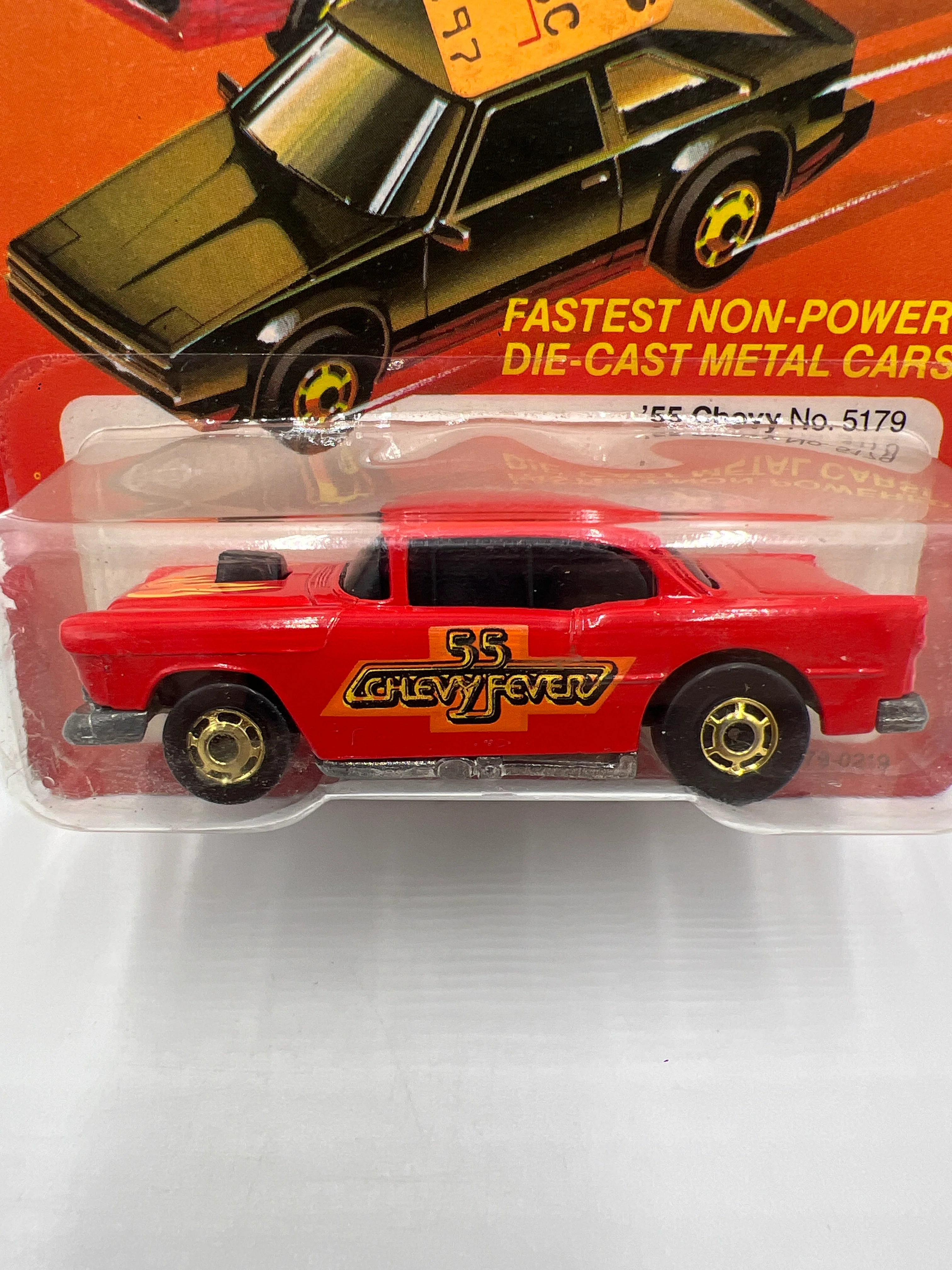 Hot Wheels Original 1982 The Hot Ones #5179 55 Chevy Red W/Protector - Image 2