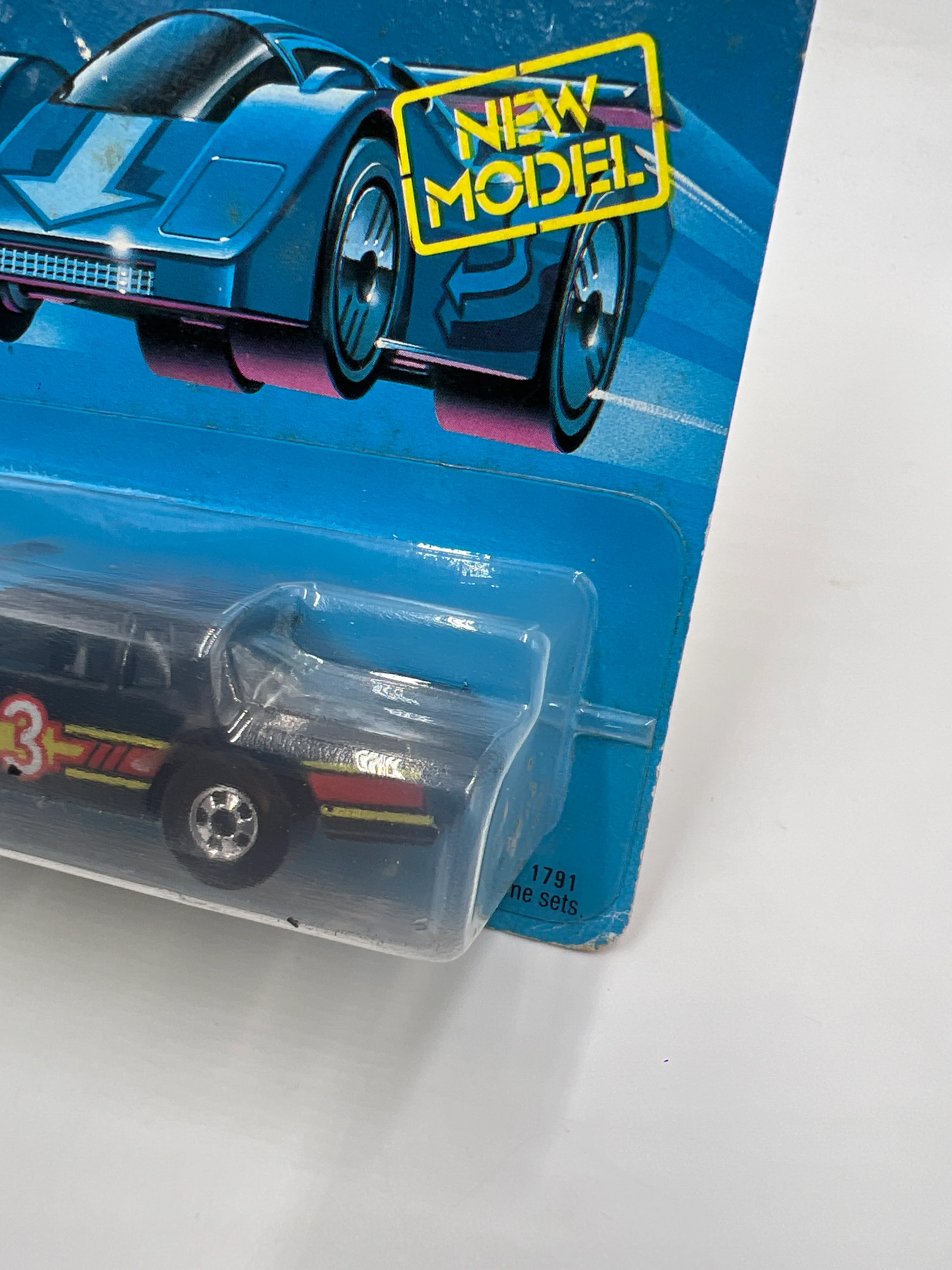 Hot Wheels Original 1988 Speed Fleet #1791 Chevy Stocker Black W/Protector - Image 3