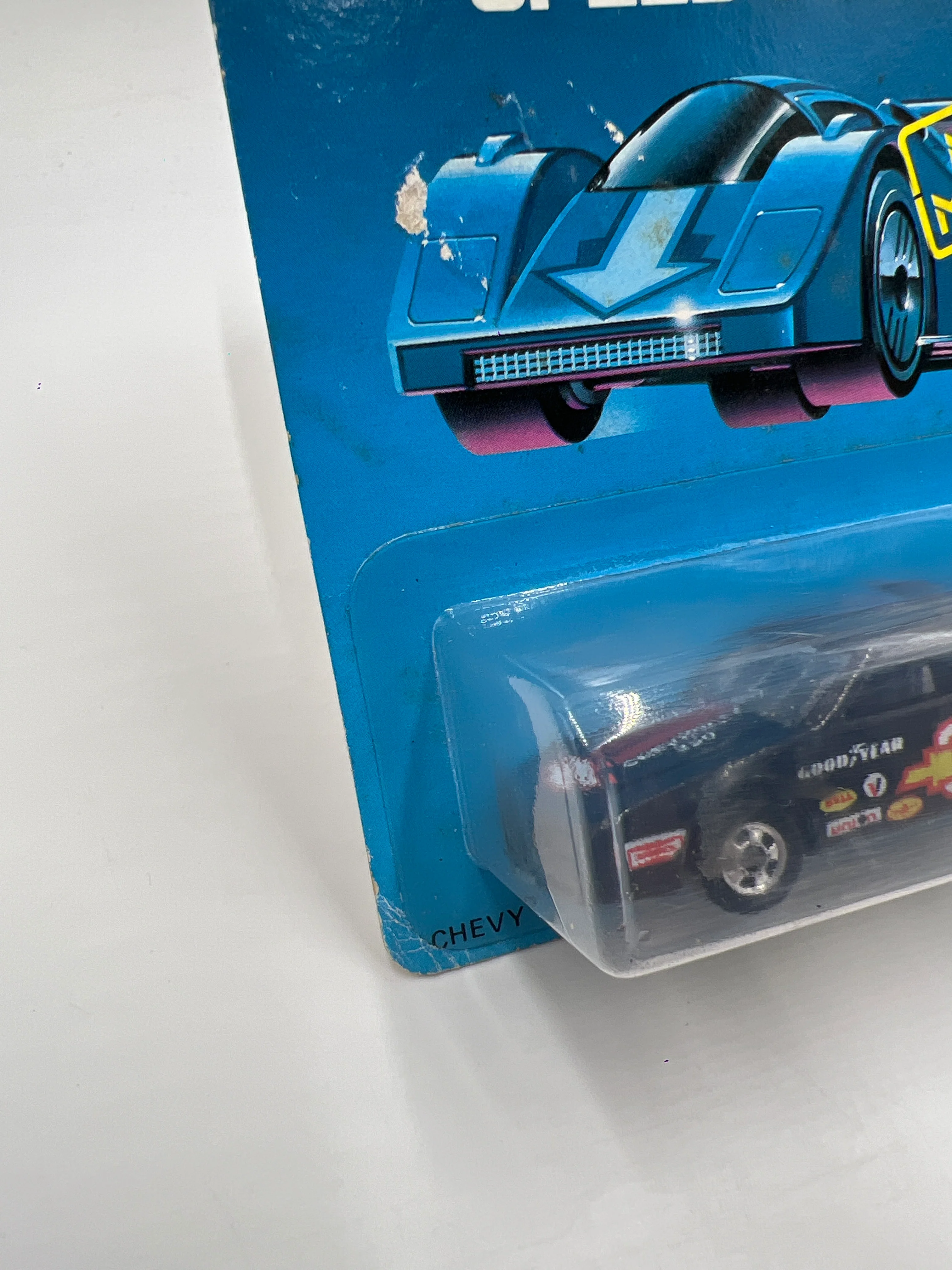 Hot Wheels Original 1988 Speed Fleet #1791 Chevy Stocker Black W/Protector - Image 4