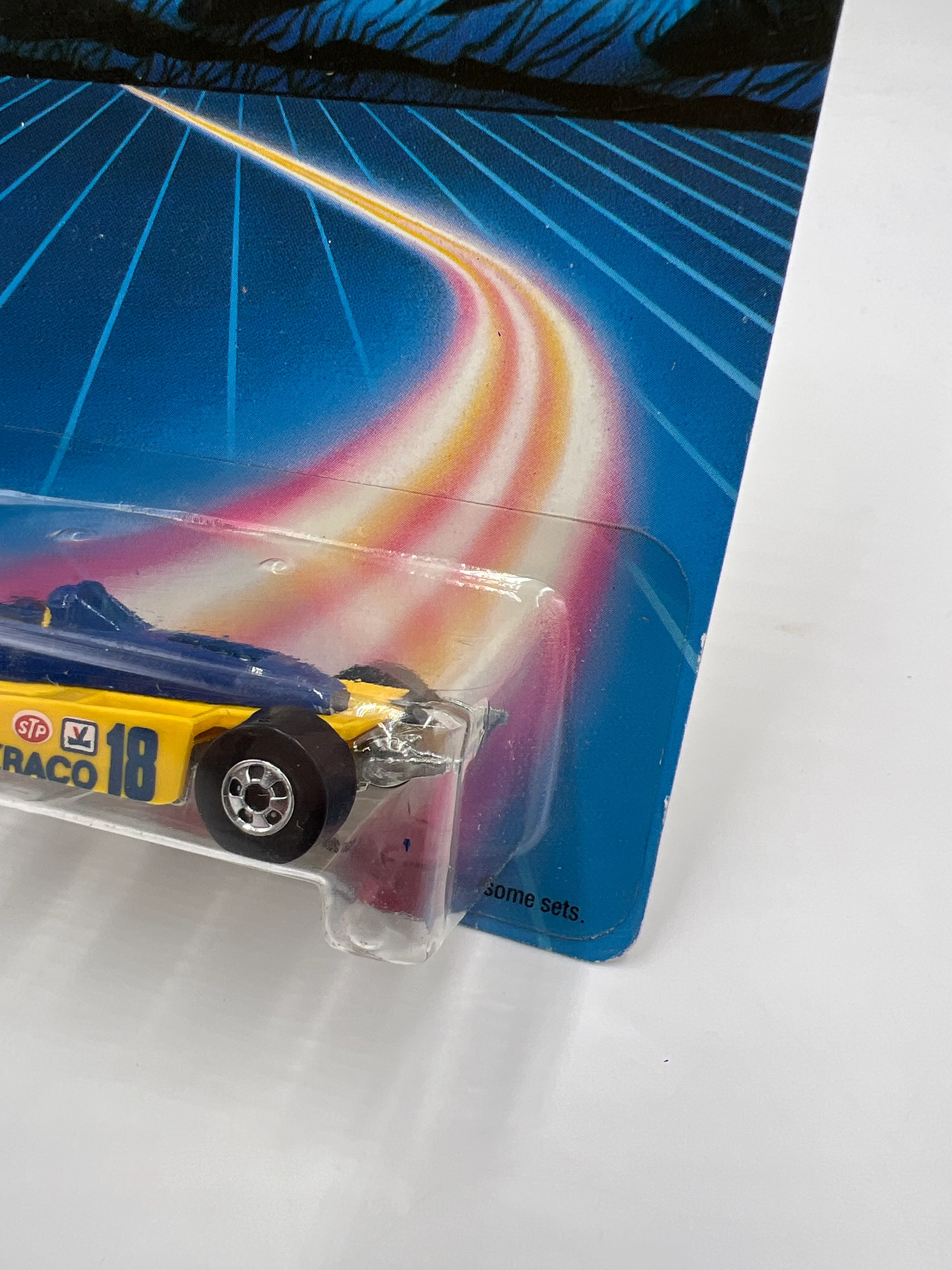Hot Wheels Original 1987 #3999 Thunderstreak Blue/Yellow W/Protector - Image 3