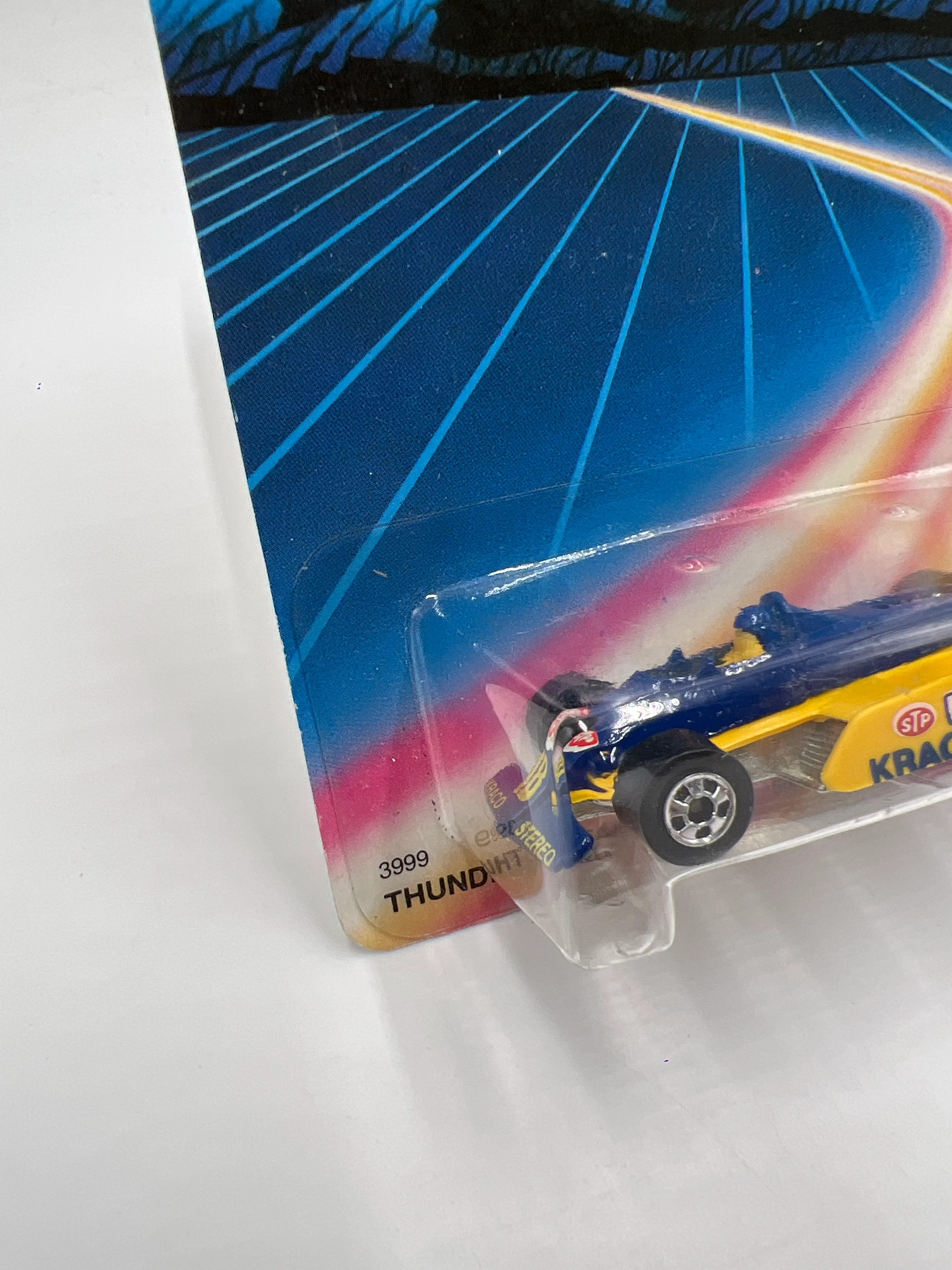 Hot Wheels Original 1987 #3999 Thunderstreak Blue/Yellow W/Protector - Image 4