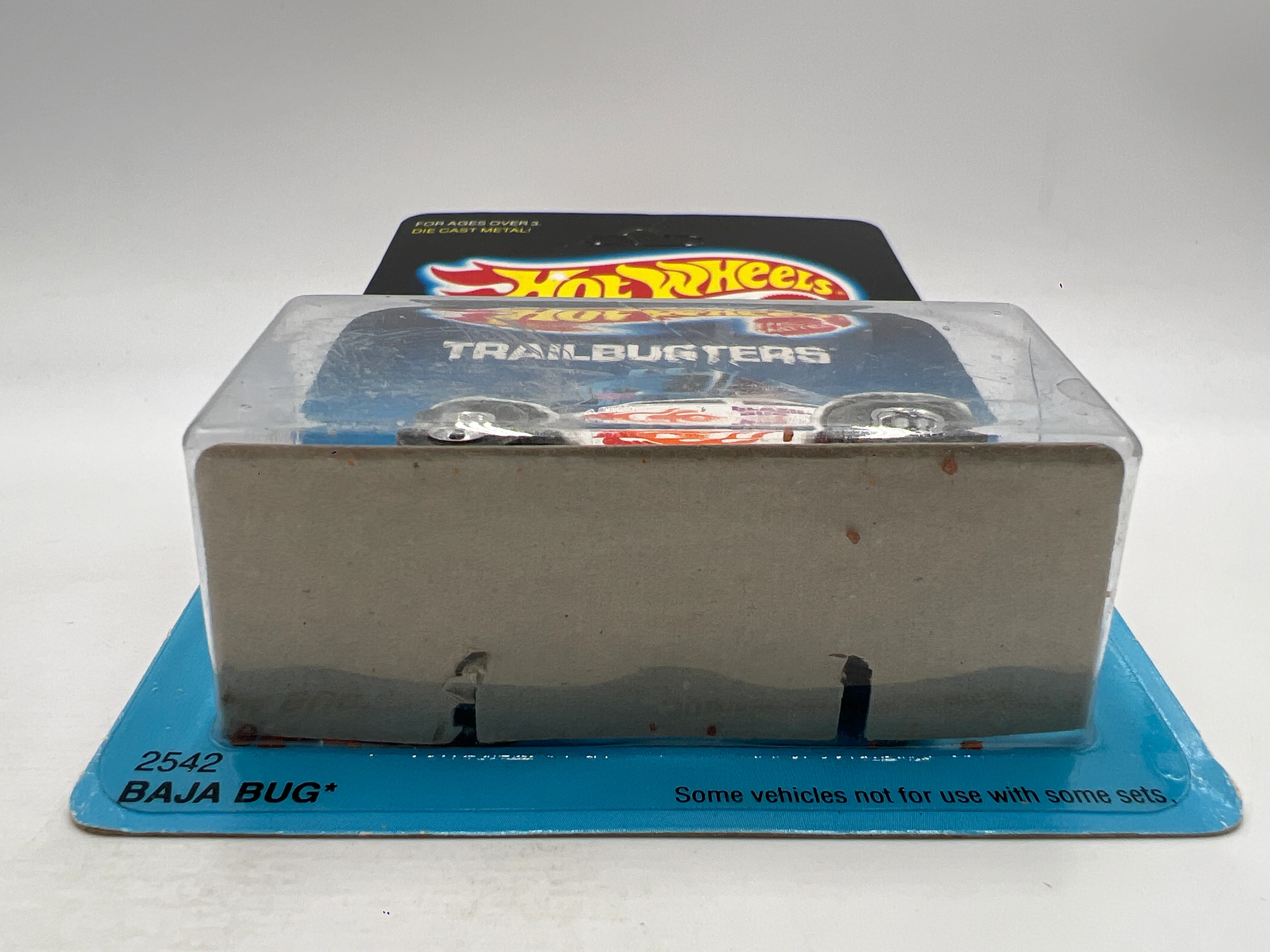 Hot Wheels Original 1986 Trailbusters Baja Bug White Unpunched W/Protector - Image 6