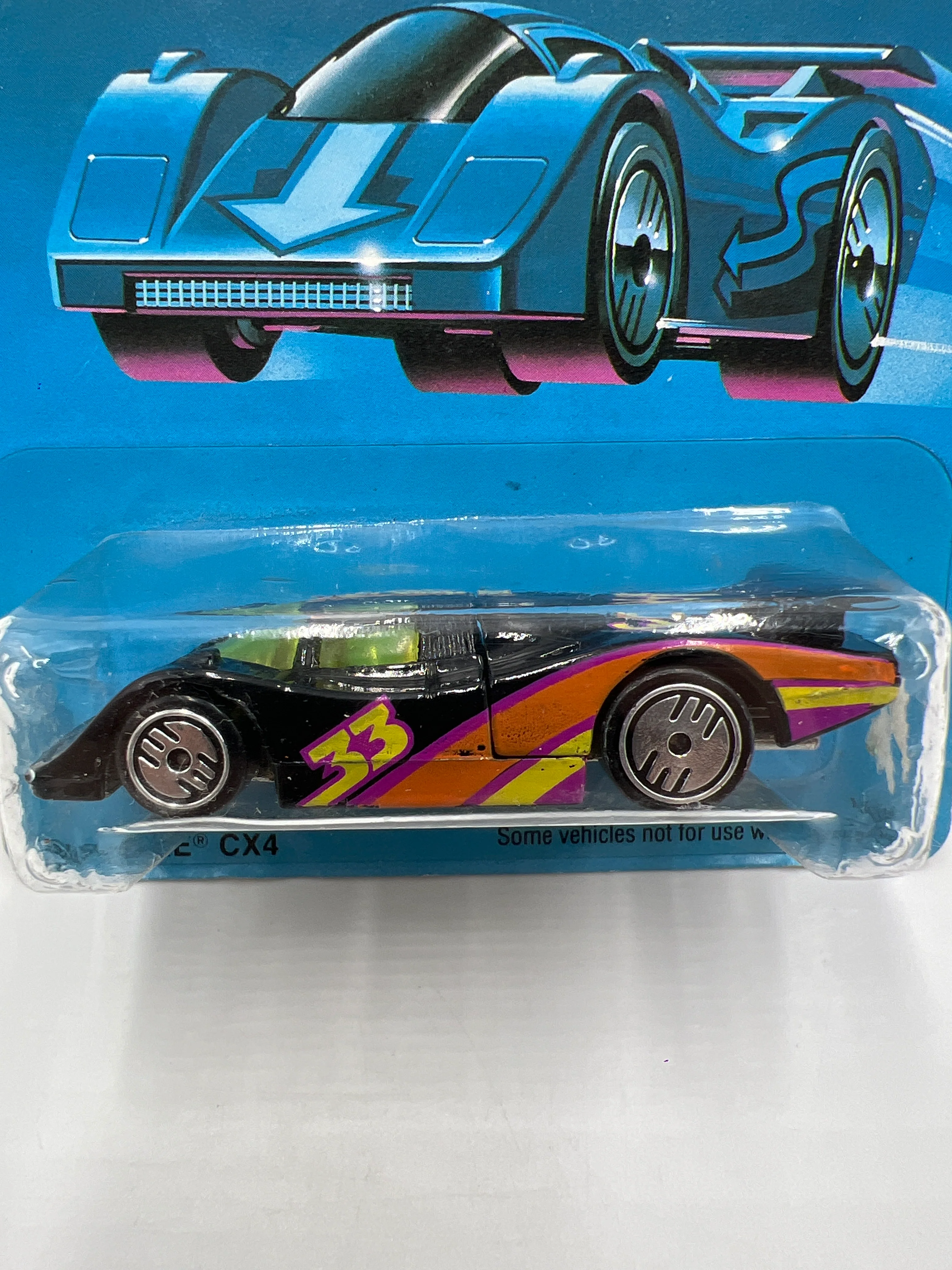 Hot Wheels Original 1988 Speed Fleet #1494 Sol-Aire CX4 Black/Magenta W/Protector - Image 2