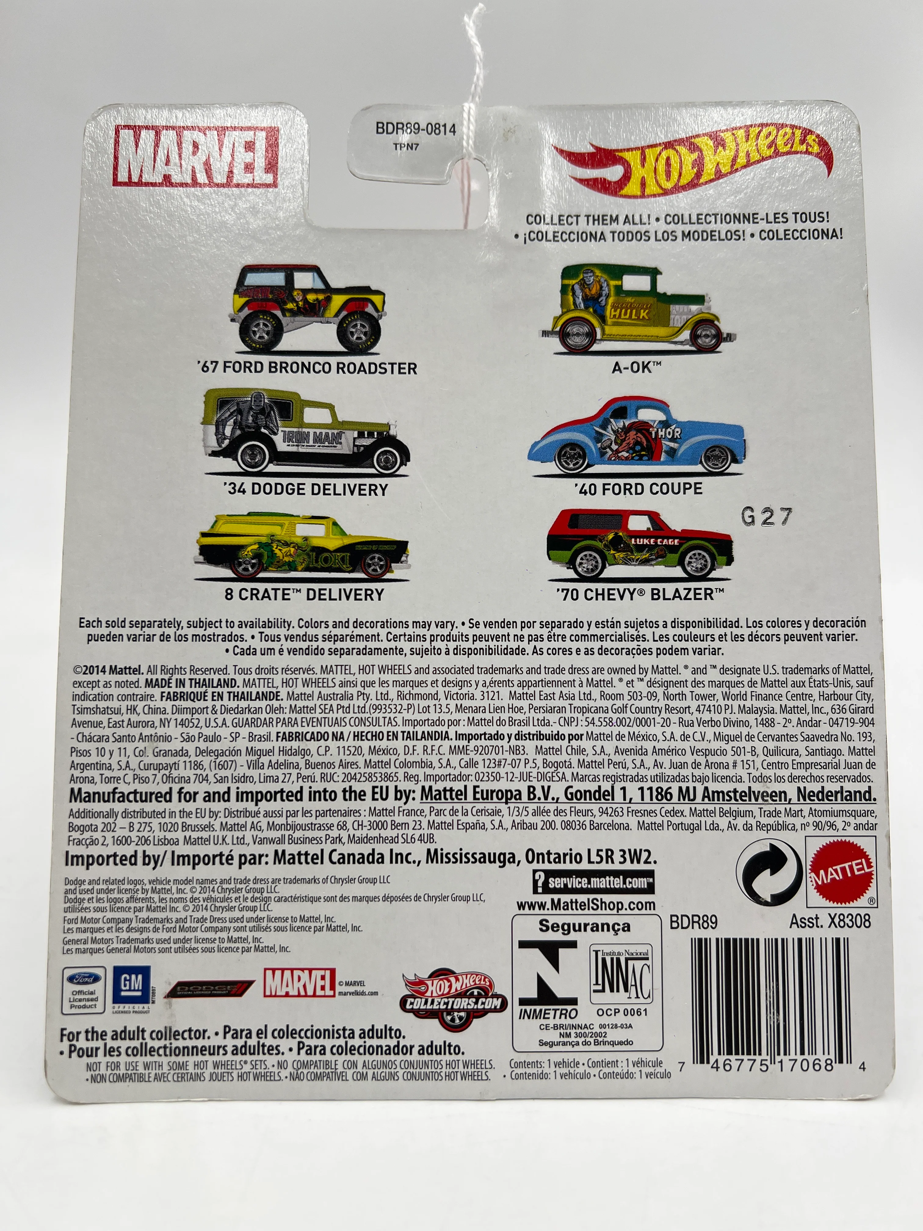 Hot Wheels Pop Culture Marvel Daredevil 67 Ford Bronco Roadster 272D - Image 7