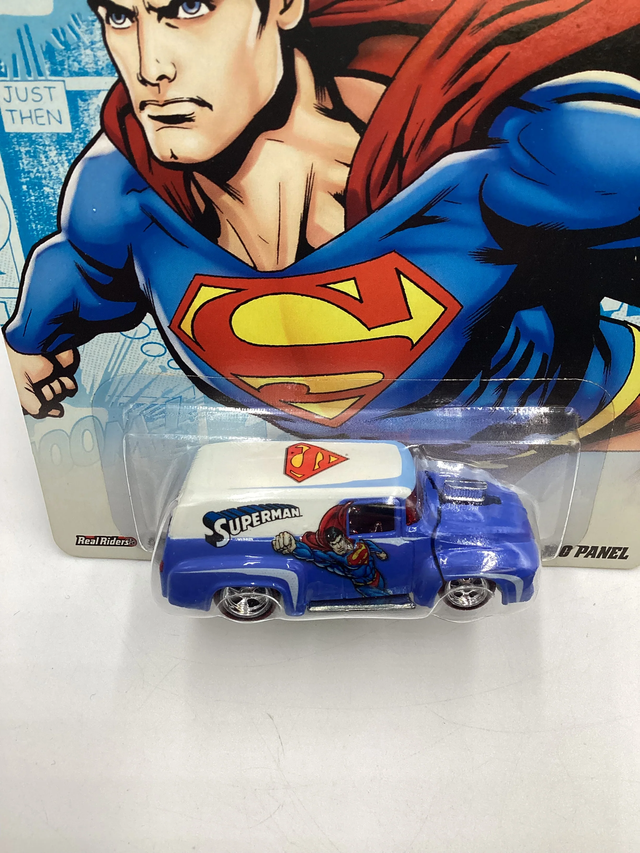 Hot wheels pop culture DC Comics Superman 56 Ford F-100 Panel Blue/White 268B - Image 6