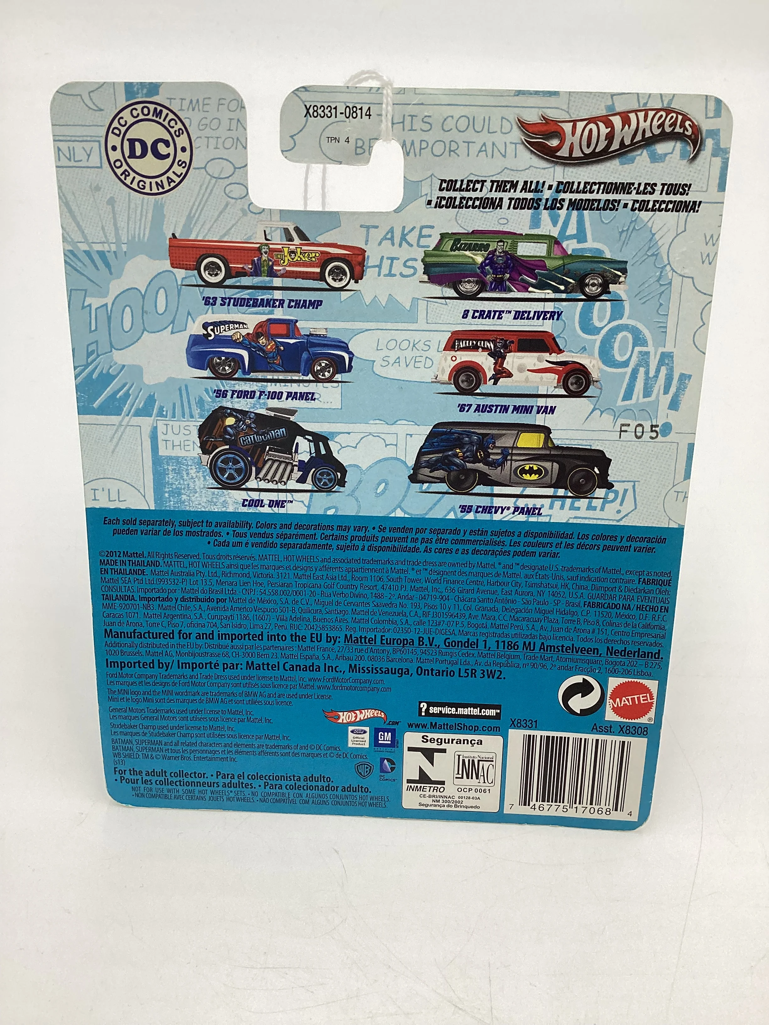 Hot wheels pop culture DC Comics Superman 56 Ford F-100 Panel Blue/White 268B - Image 8