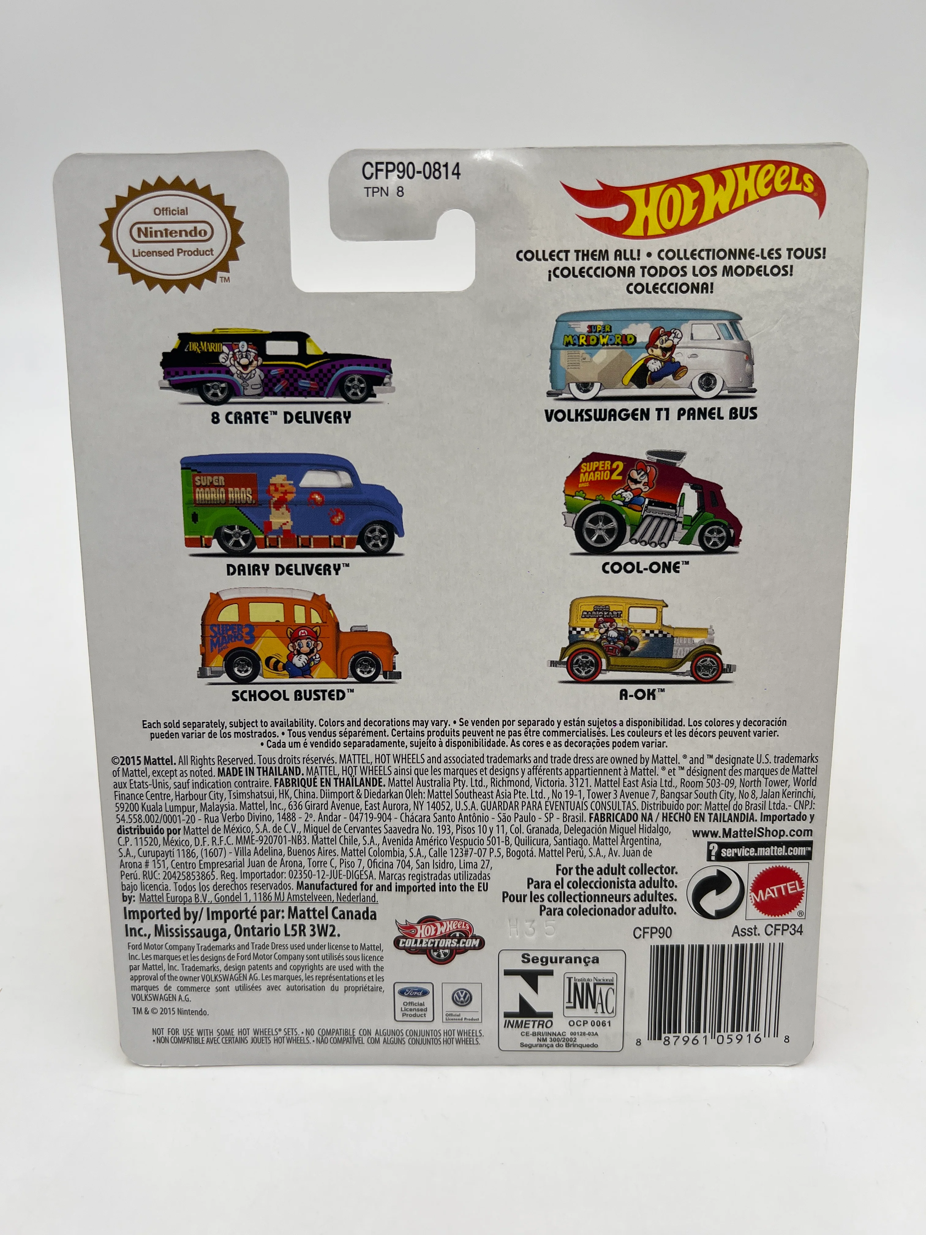 Hot Wheels Pop Culture Mario Full 6 Car Set W/Protectors VHTF - Image 10