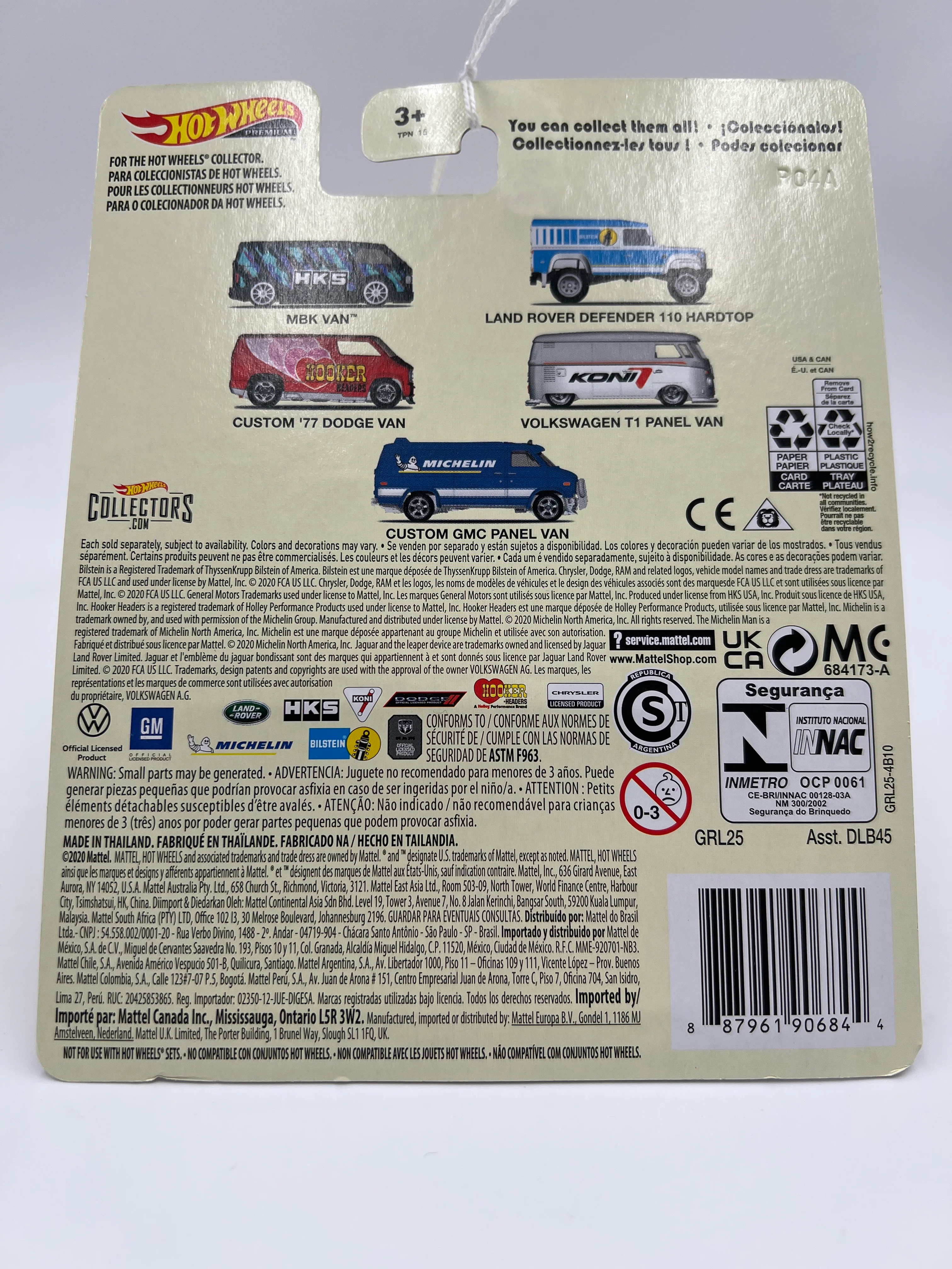 Hot Wheels Pop Culture Premium #5 Michelin Custom GMC Panel Van Blue 257H - Image 5