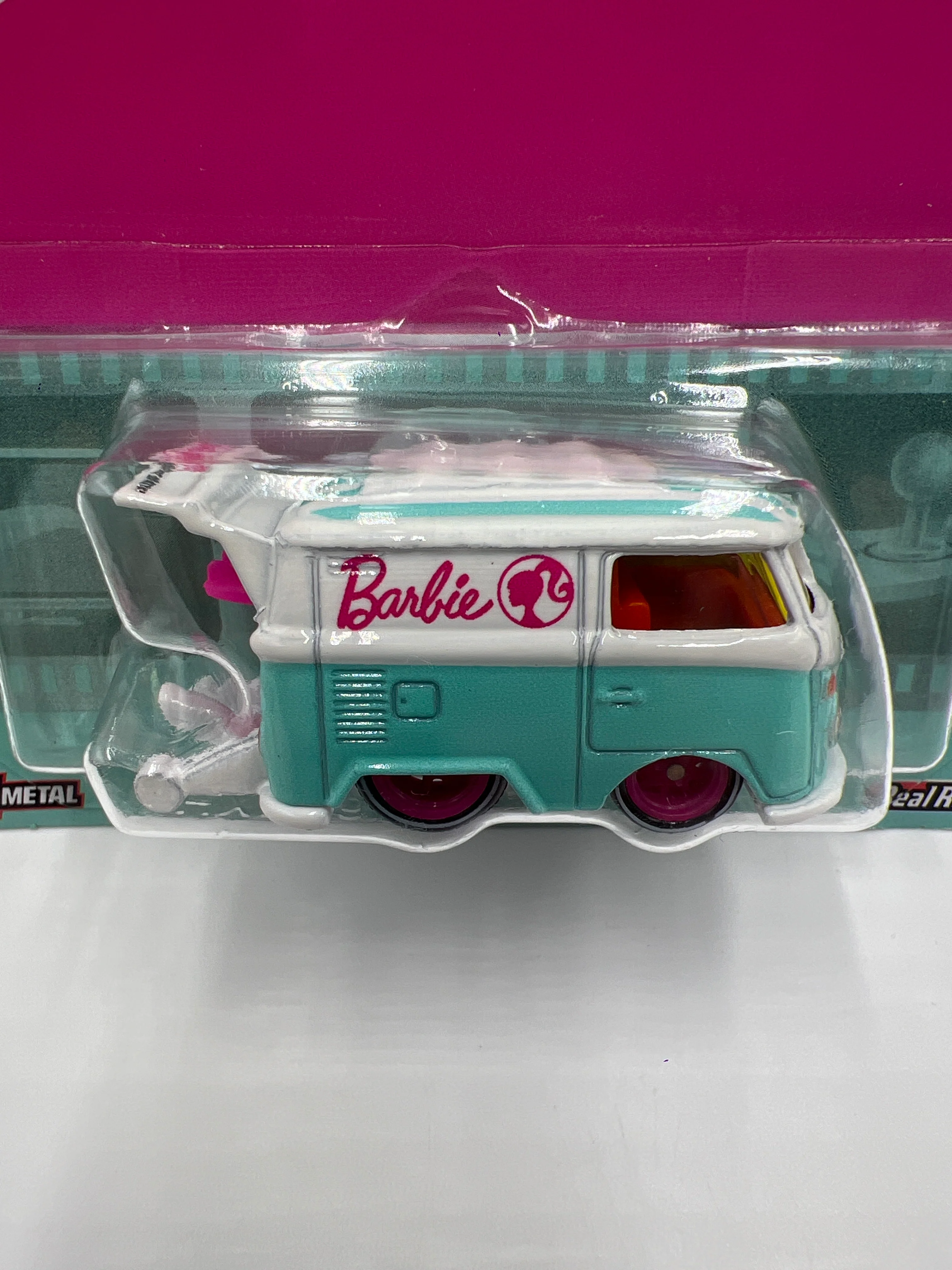 2024 Hot Wheels Pop Culture Premium Barbie Kool Kombi Light Blue/White 241E - Image 2