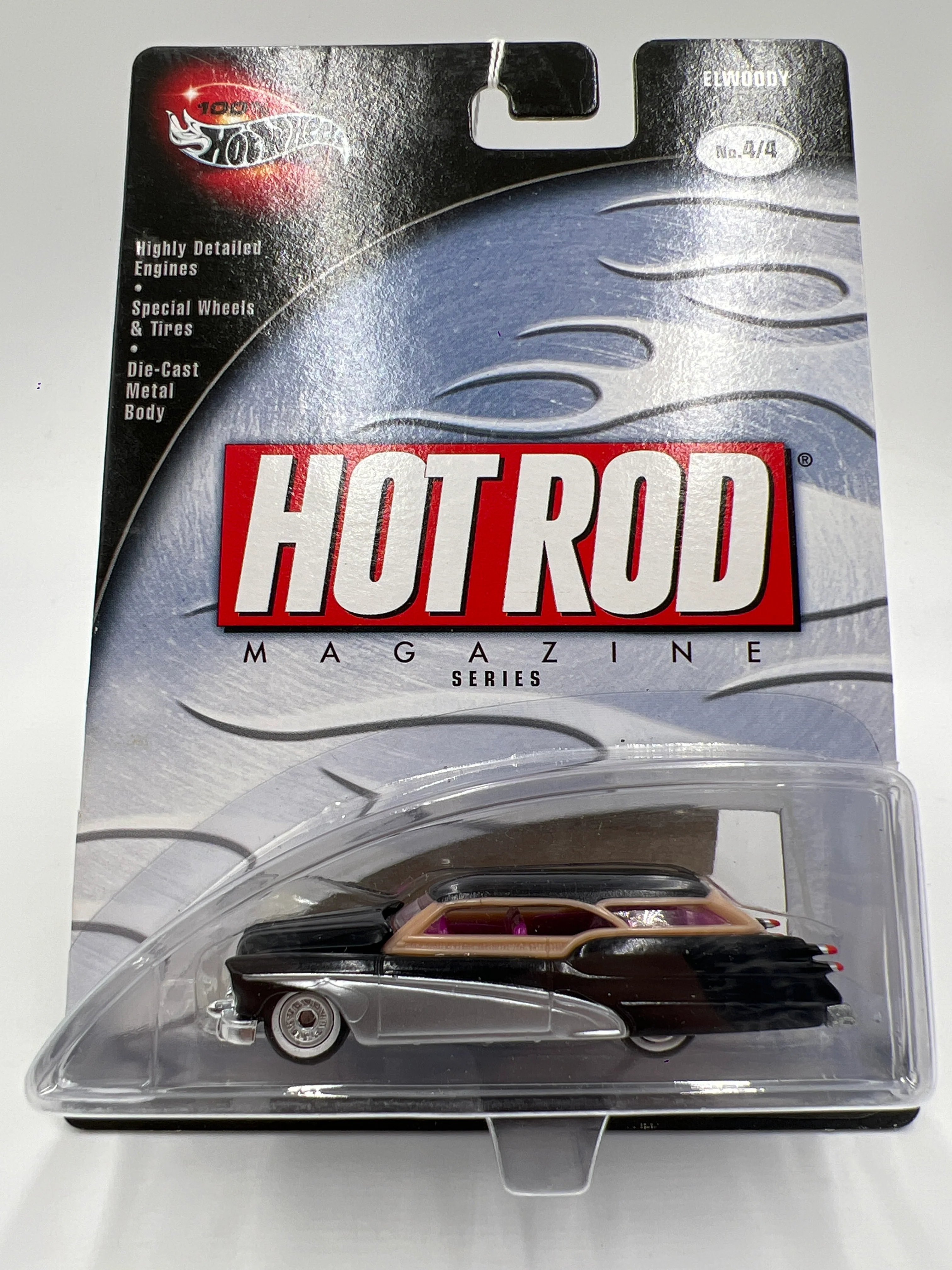 Hot Wheels Premium 100% Hot Rod Magazine #4 Elwoody Black/Silver 242G - Image 2
