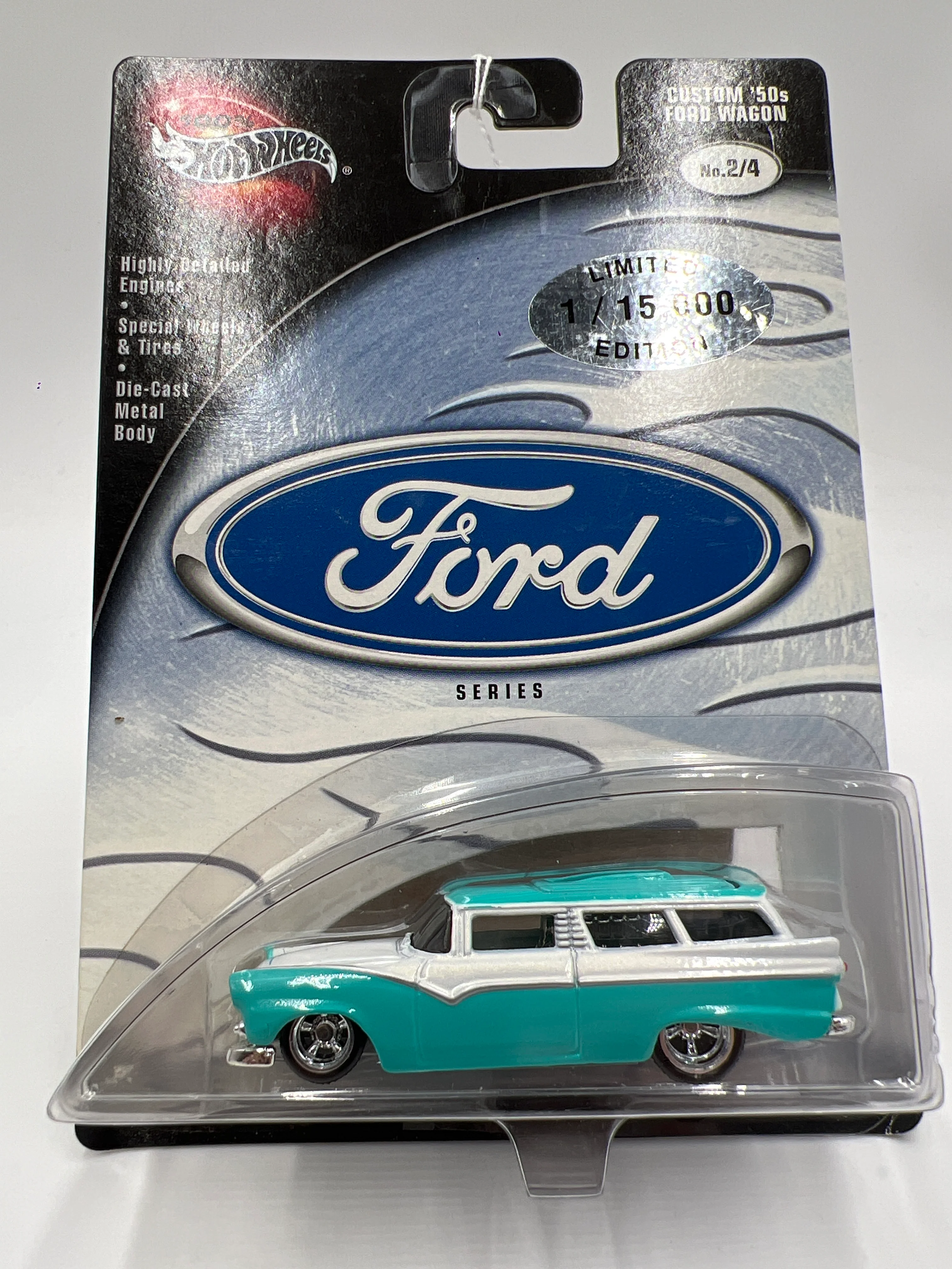 Hot Wheels Premium 100% Ford Series #2 Custom 50s Ford Wagon Blue/White 241B - Image 2