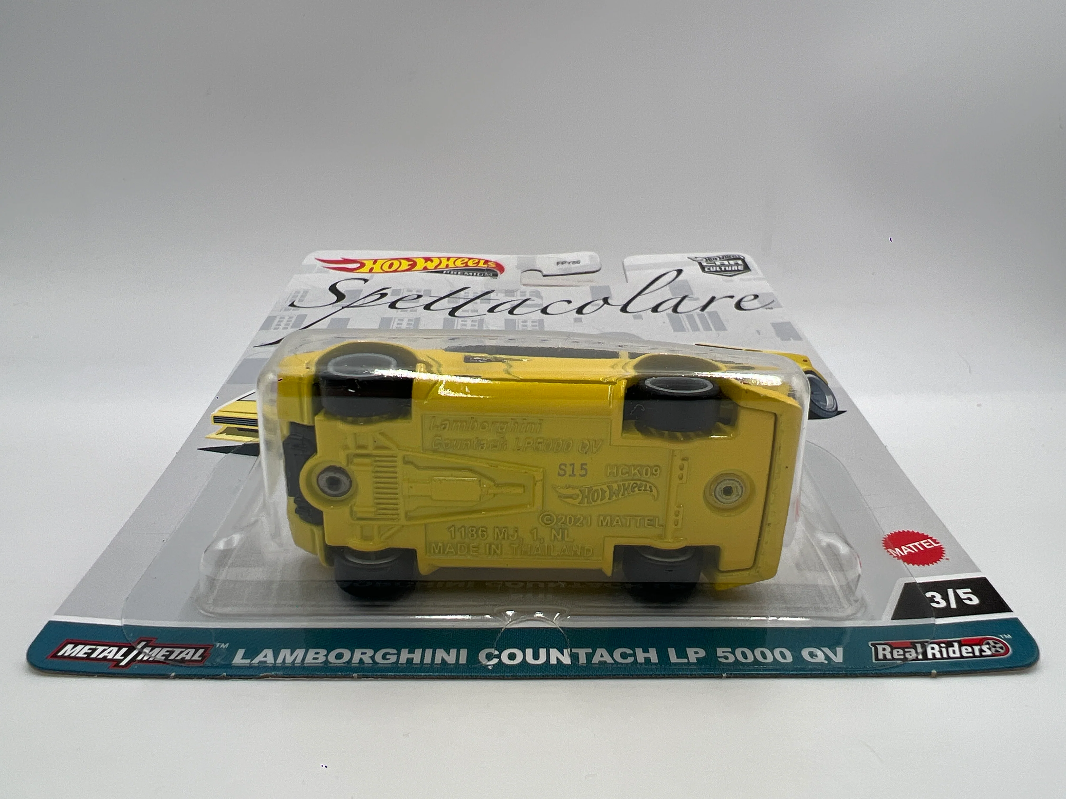 Hot Wheels Premium Spettacolare #3 Lamborghini Countach LP 5000 QV Yellow 253A - Image 5