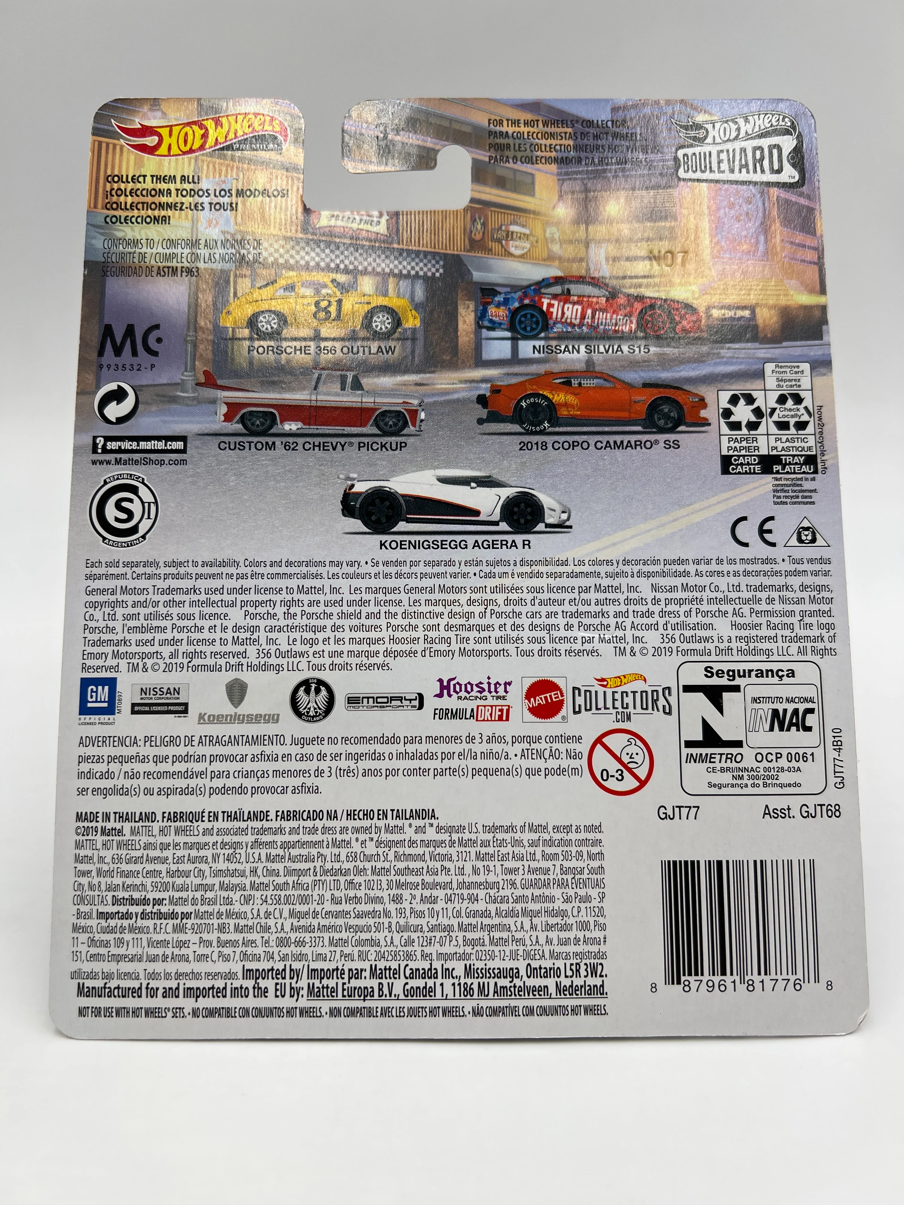 Hot Wheels Premium Boulevard #8 Custom 62 Chevy Pickup Red/Gray W/Protector - Image 6