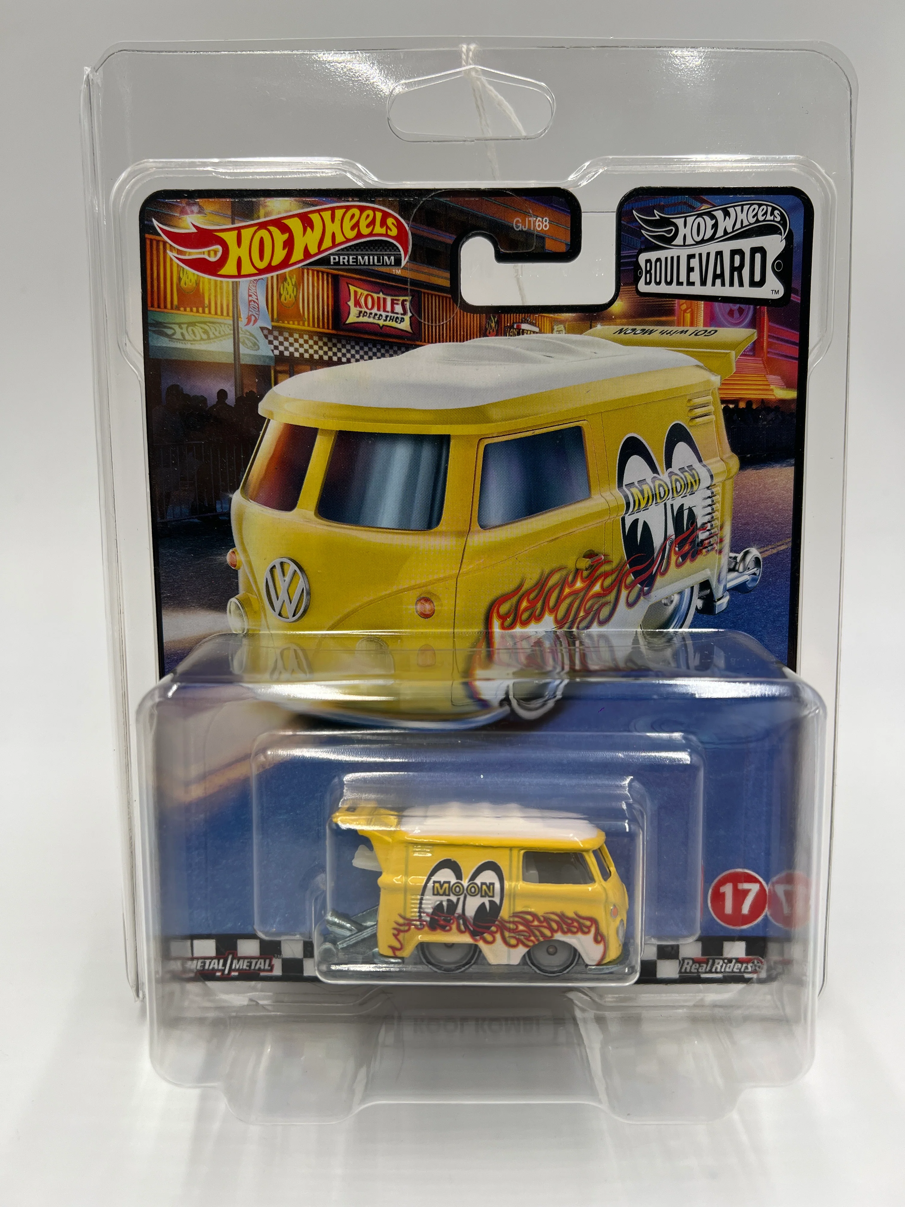 Hot Wheels Premium Boulevard #17 Kool Kombi Yellow Mooneyes W/Protector - Image 7