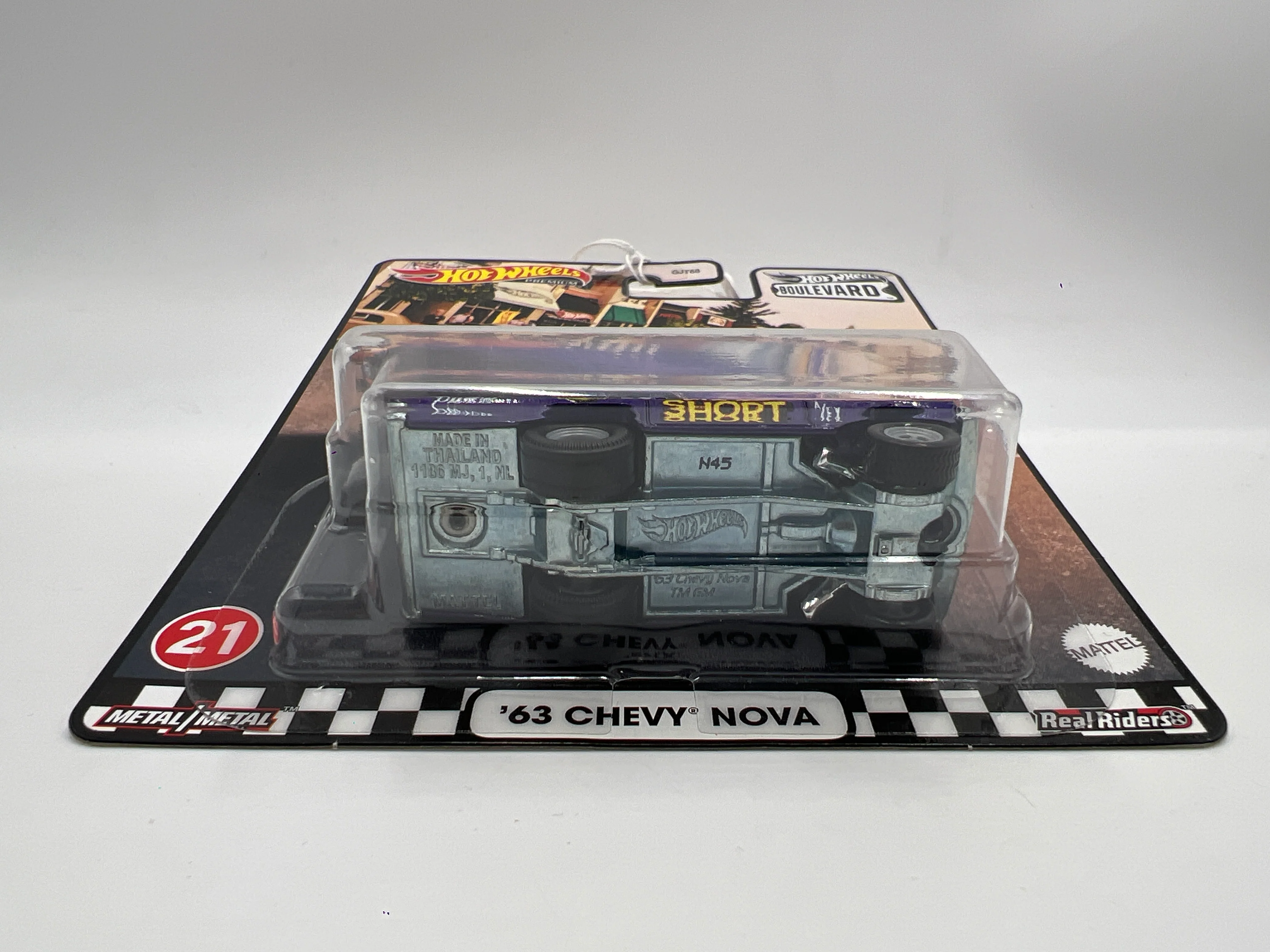 Hot Wheels Premium Boulevard #21 63 Chevy Nova Purple 259A - Image 5