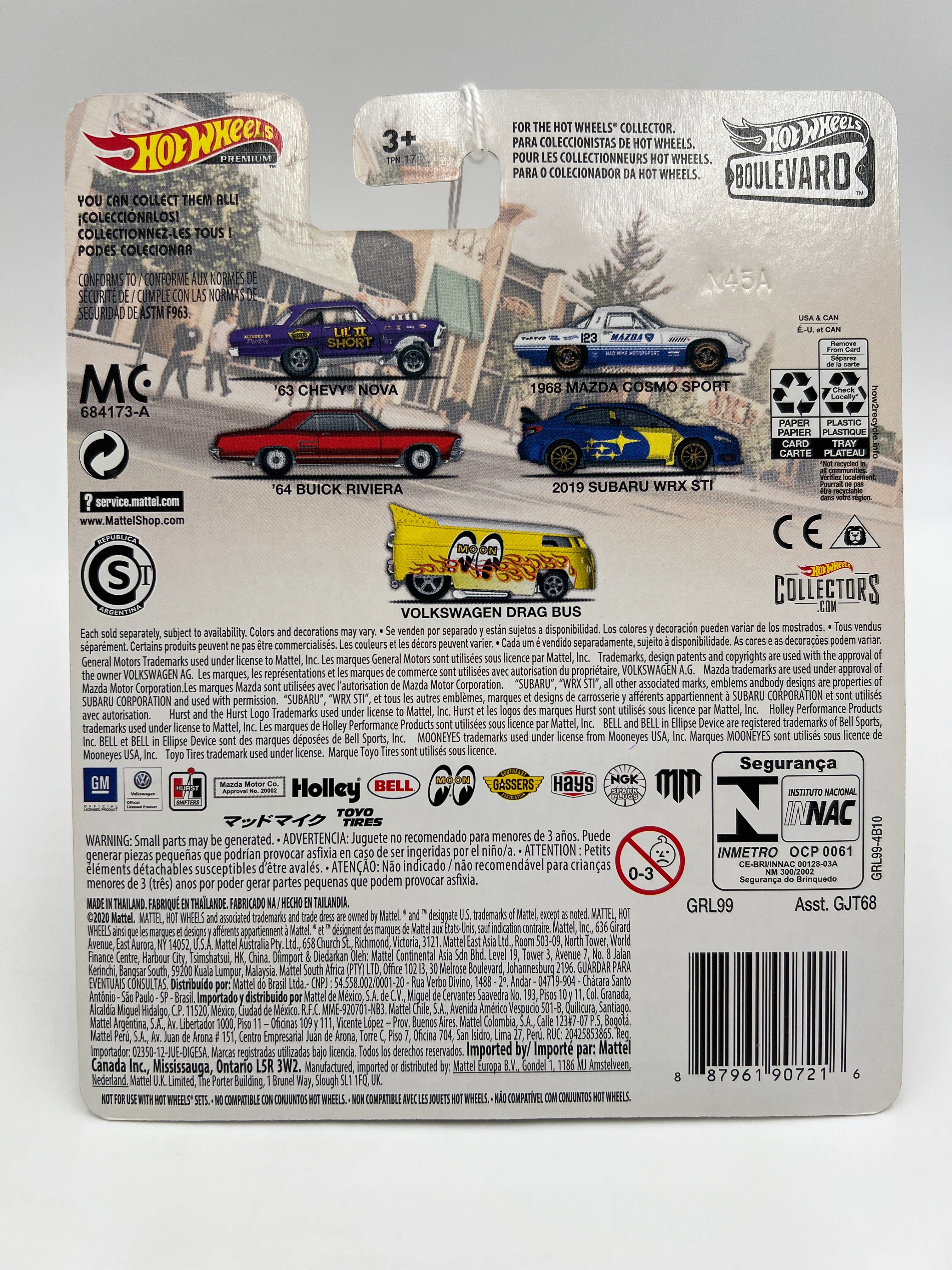 Hot Wheels Premium Boulevard #21 63 Chevy Nova Purple 259A - Image 6