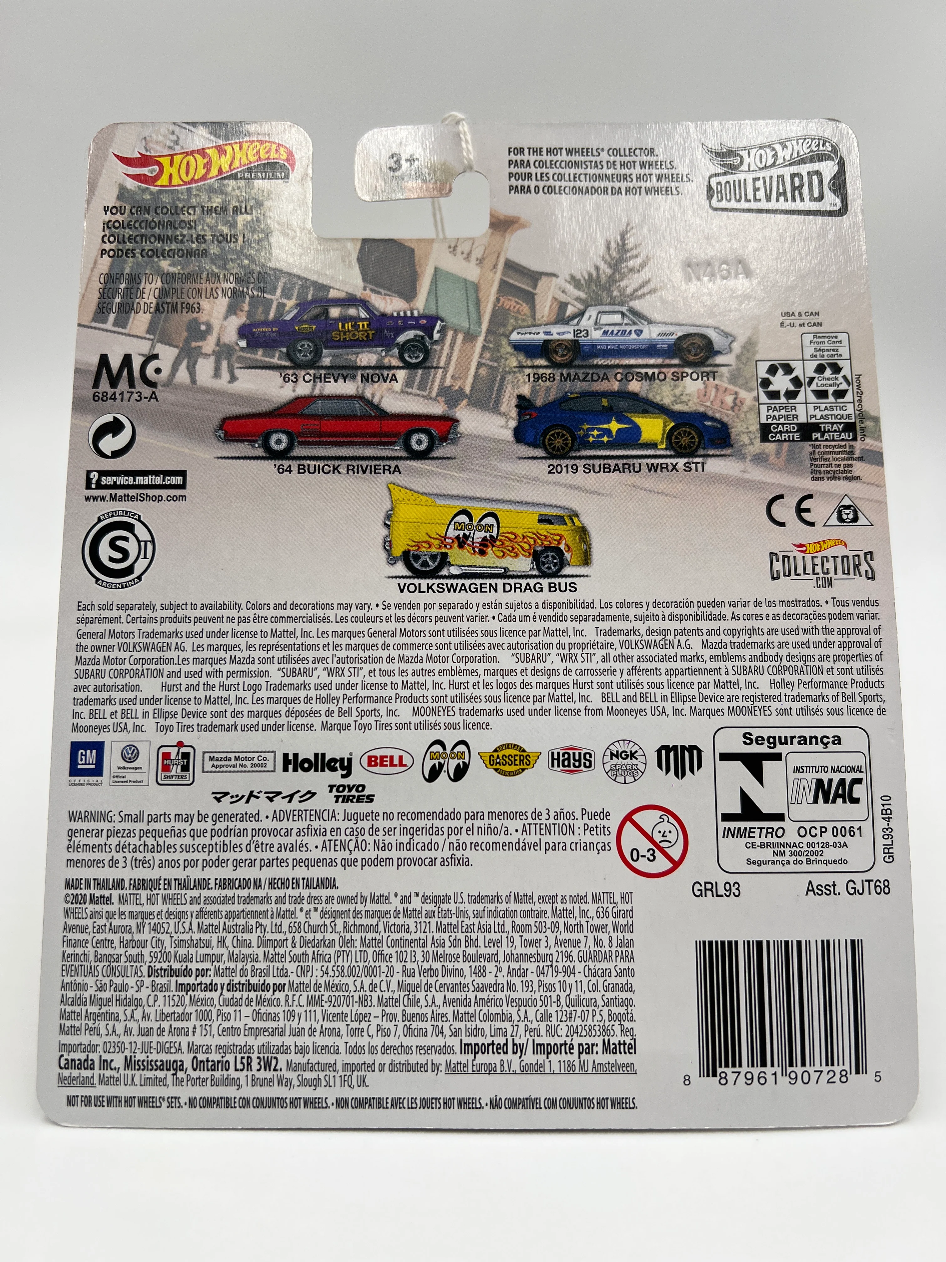 Hot Wheels Premium Boulevard #25 Volkswagen Drag Bus Mooneyes Yellow 262B - Image 6